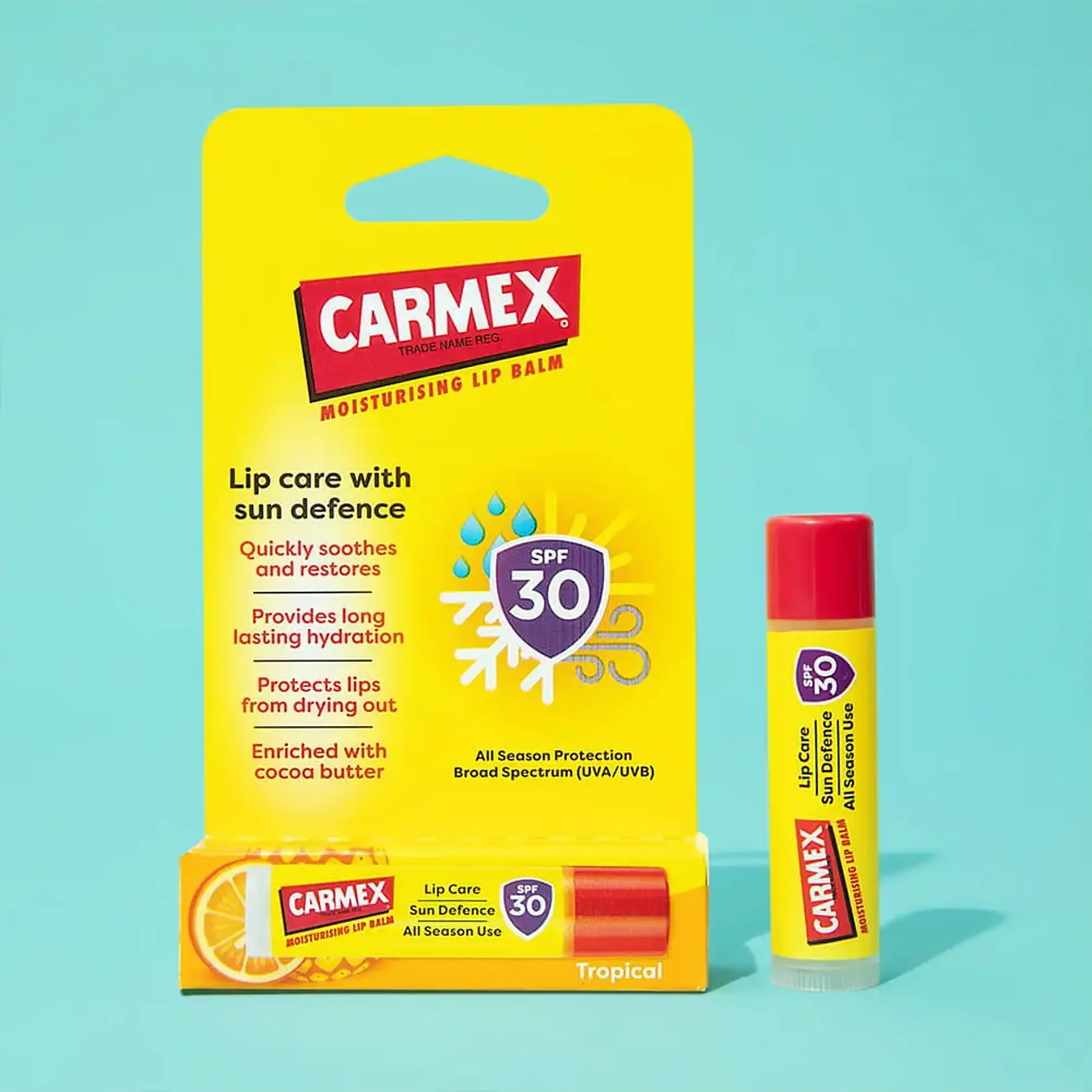 Balsam buze CARMEX Stick Sun Defense Tropical SPF 30