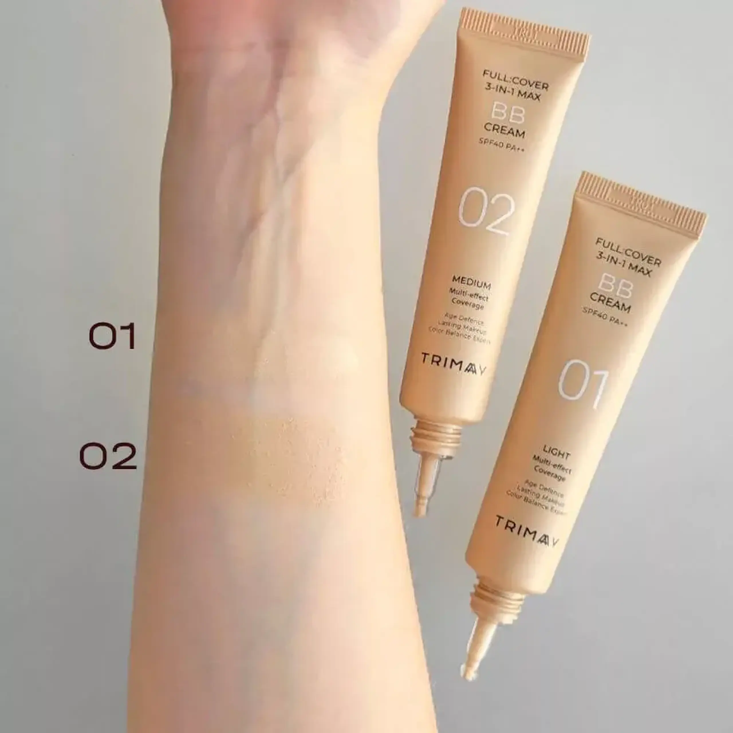 BB cream hidratant Trimay Full Cover 3-in-1 Max BB Cream SPF40 PA++ 01 Light 30 ml