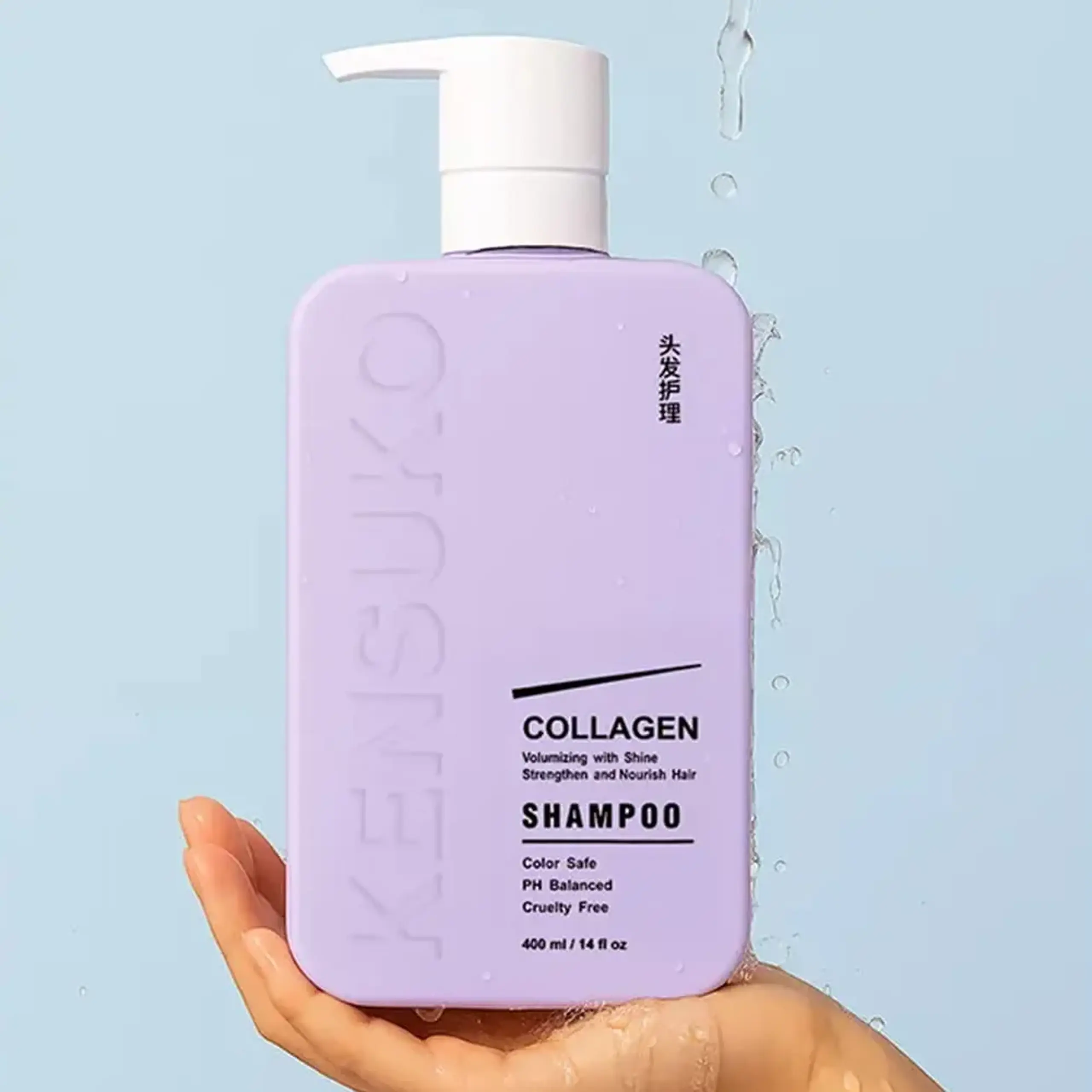 Șampon pentru părul subțire și fără volum KENSUKO collagen for volumeeless and thin hair shampoo 400ml