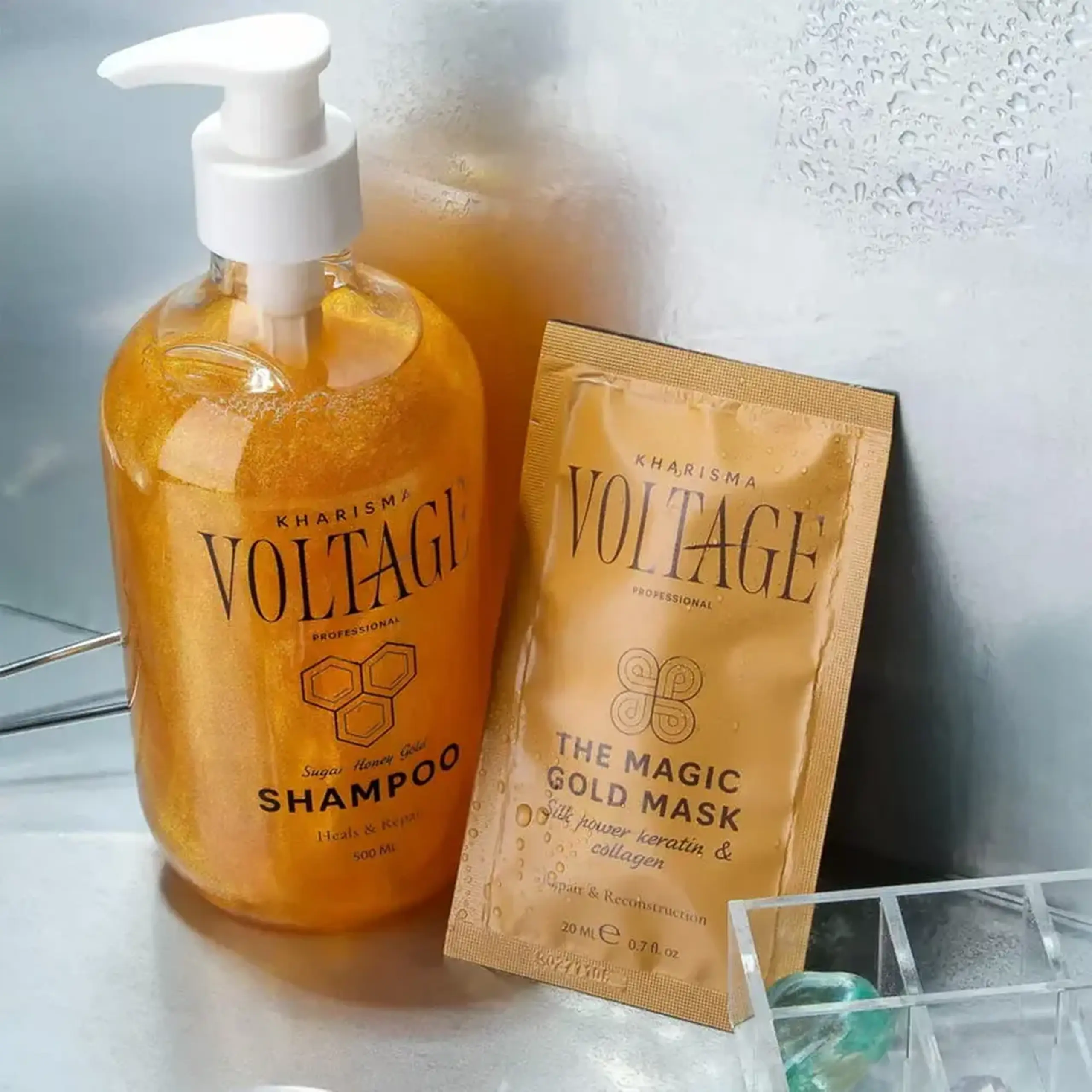 Șampon reparator pentru păr deteriorat KHARISMA VOLTAGE sugar honey gold hair shampoo 500ml