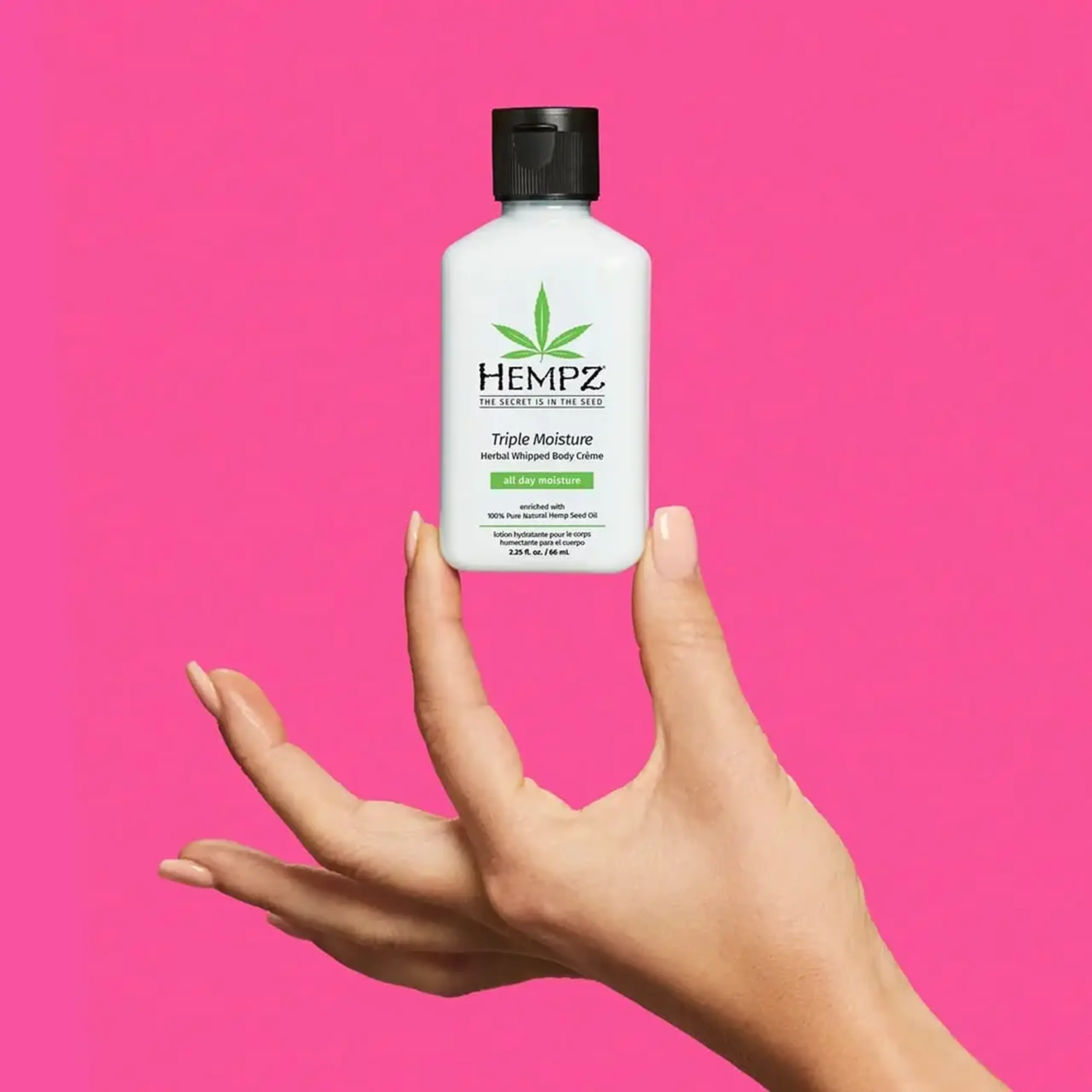 Cremă de corp hidratantă Hempz Mini Triple Moisture Herbal Whipped Body Creme 66ml