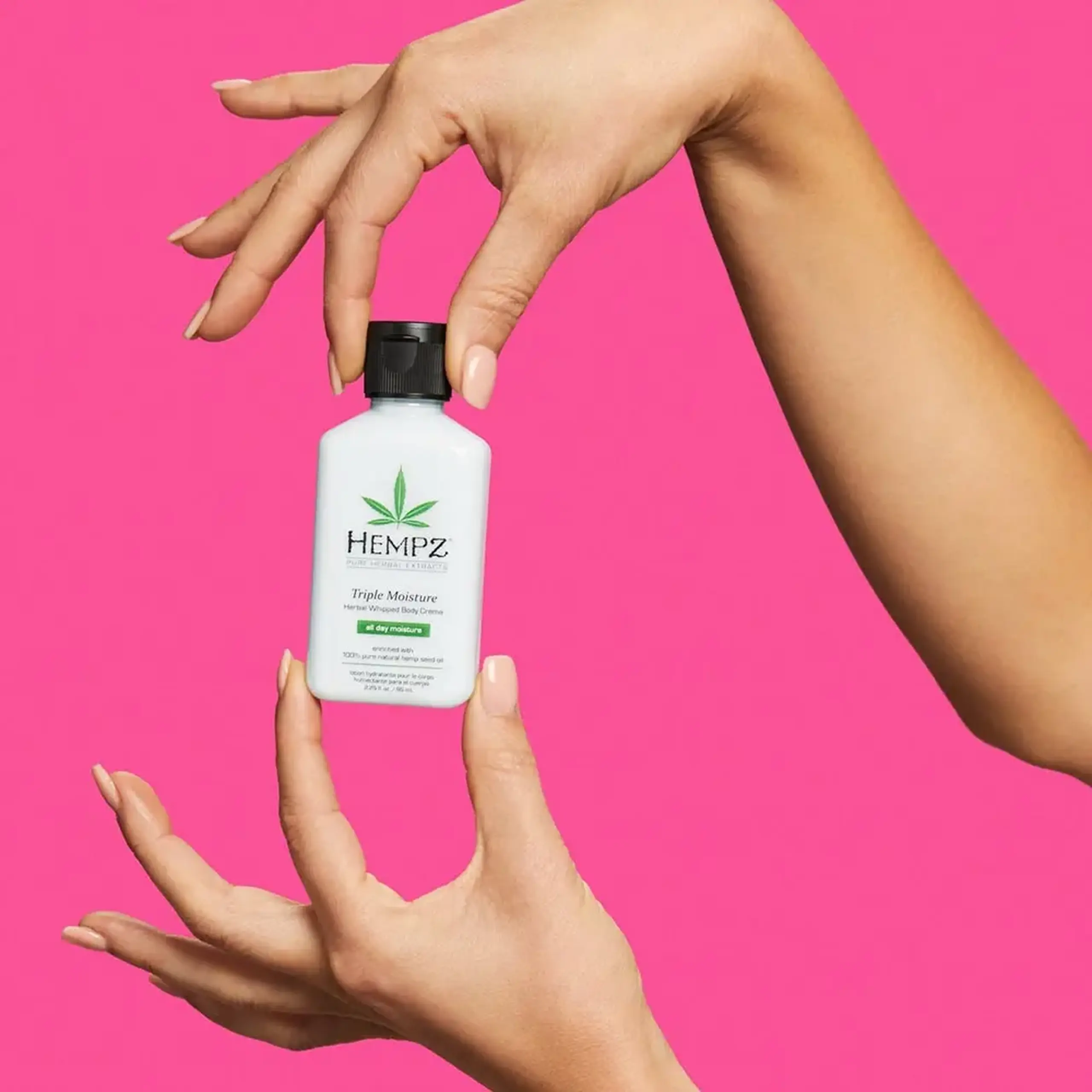 Cremă de corp hidratantă Hempz Mini Triple Moisture Herbal Whipped Body Creme 66ml