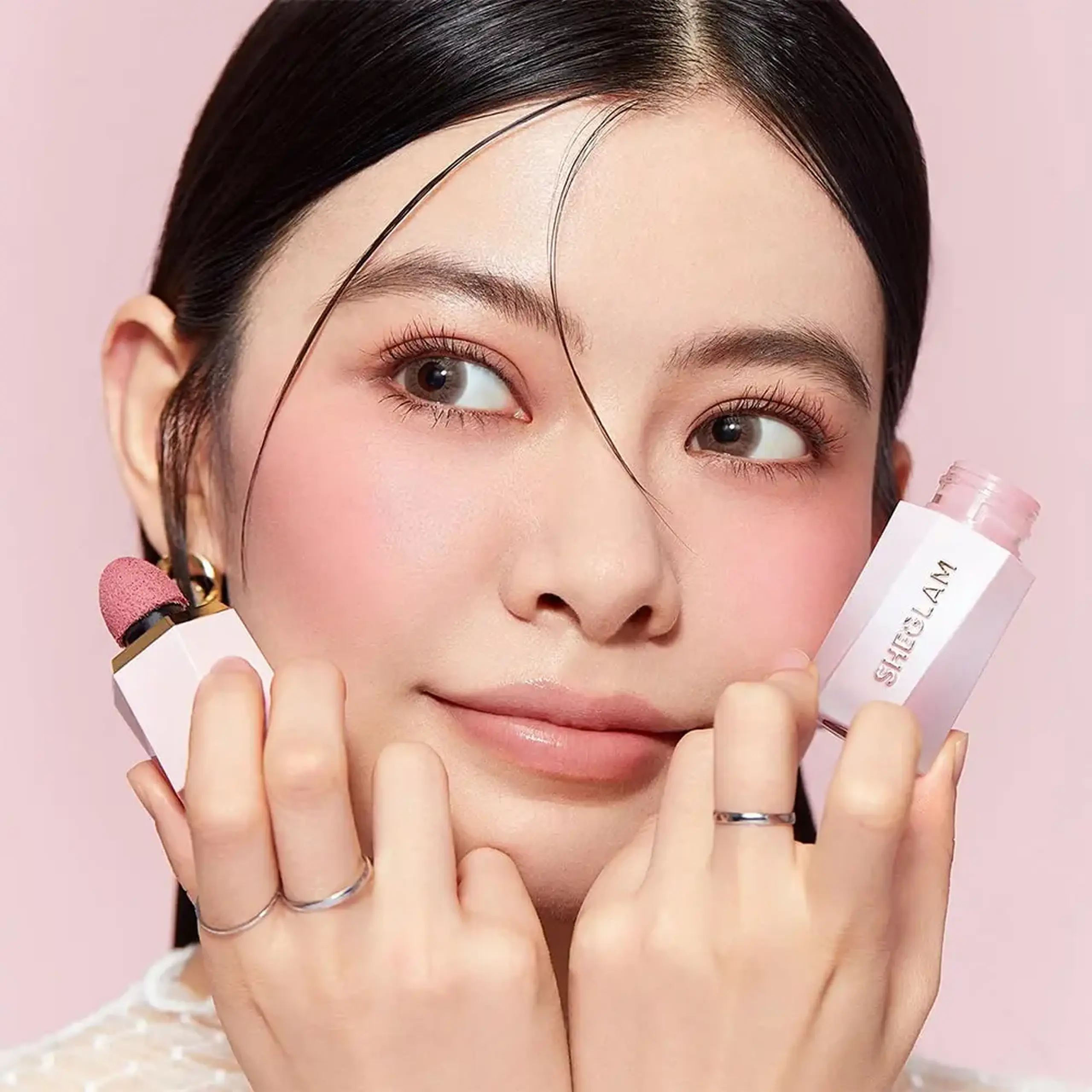 Fard de obraji SheGlam Color Bloom Liquid Blush Matte Finish-Love Cake