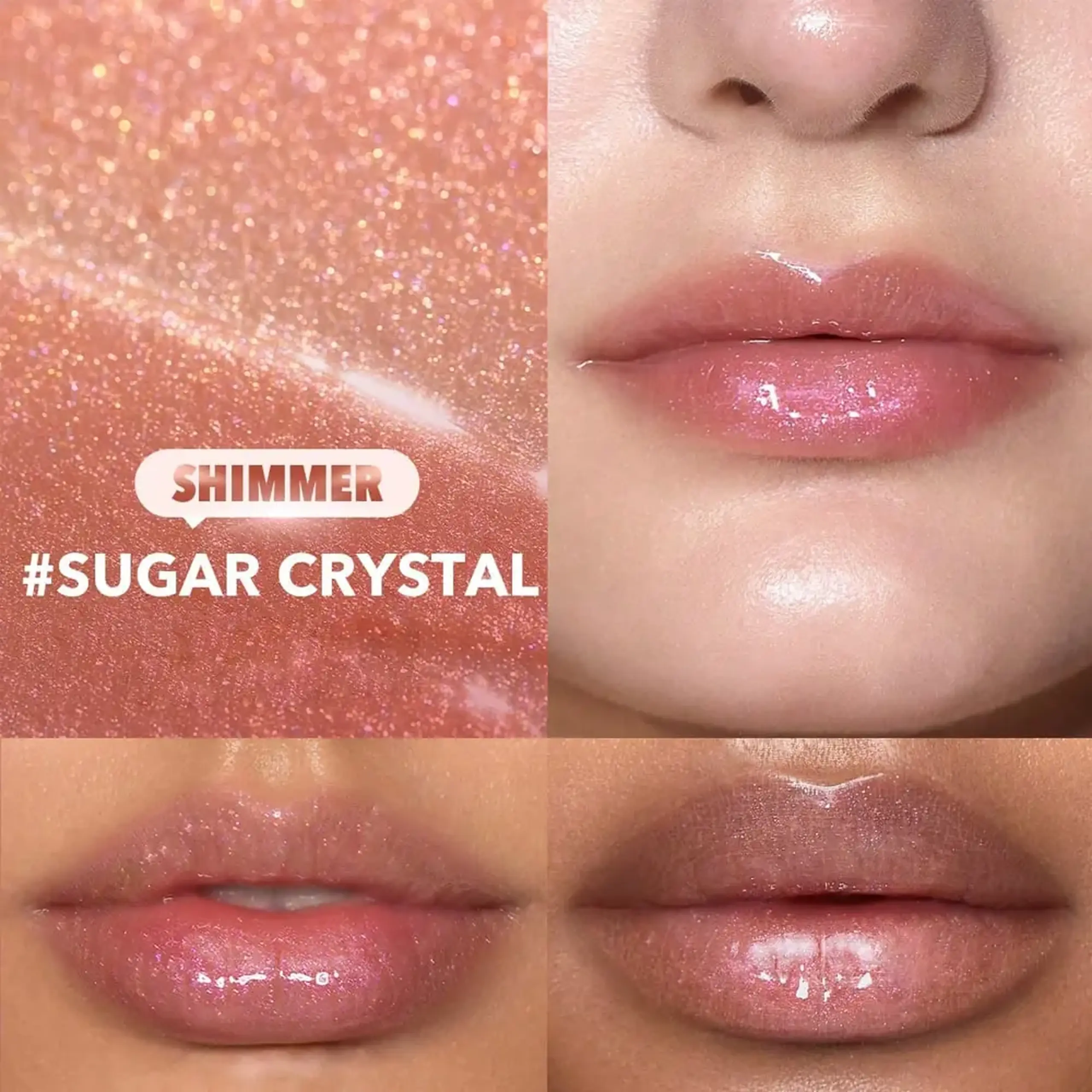 Luciu de buze cu efect de strălucire Sheglam Pout-Perfect Shimmer Lip Plumper Sugar Crystal