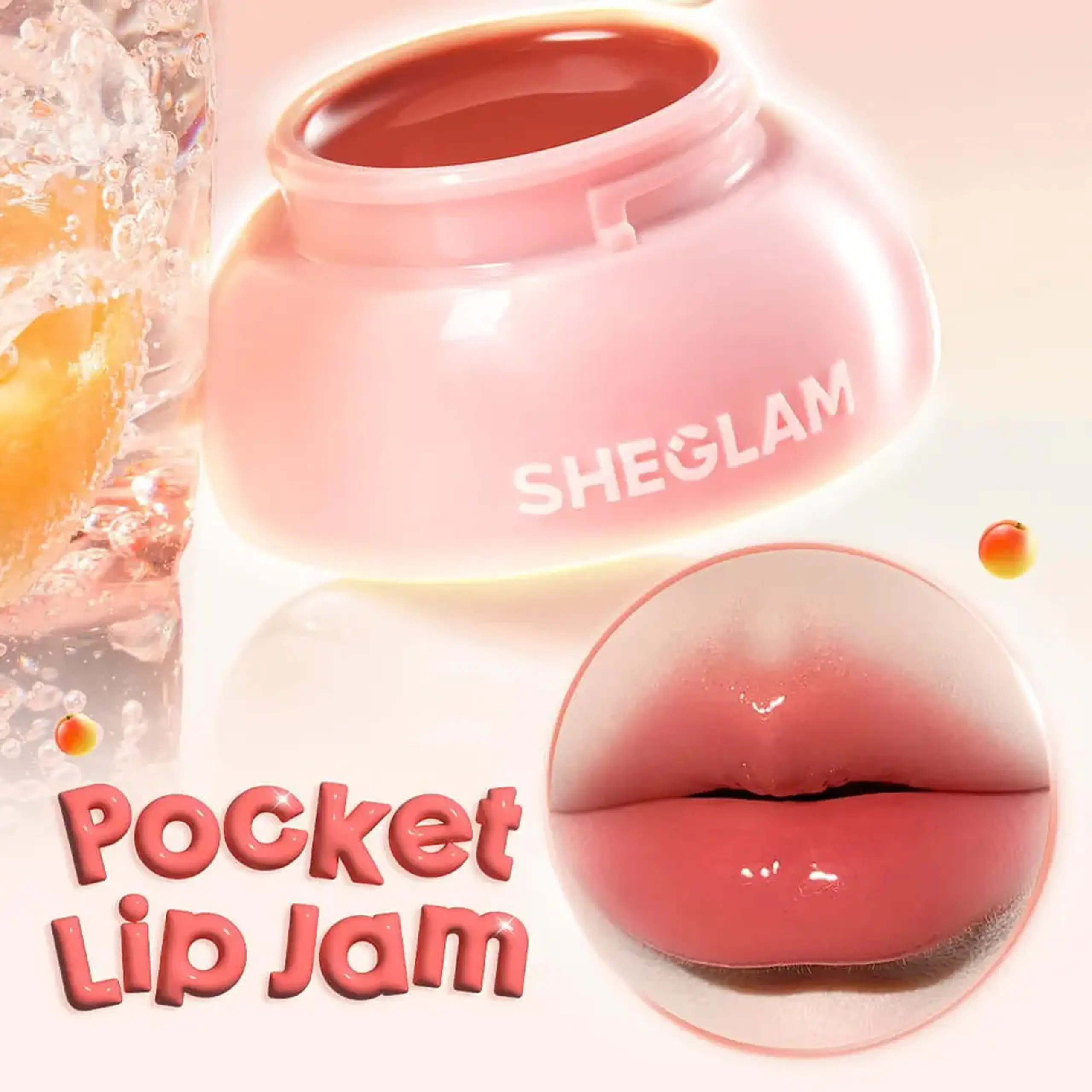 Balsam de buze cu efect lucios Sheglam Hydra Jelly Pocket Lip Jam – Apricot Pop 3,5 g
