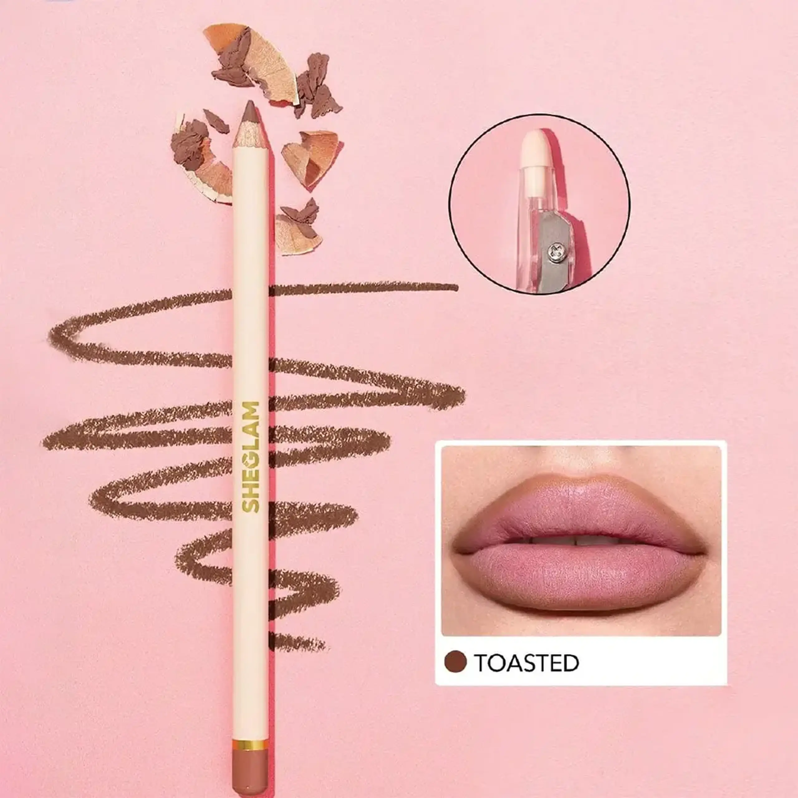 Creion de buze Sheglam Lip Facts Lip Liner-Toasted