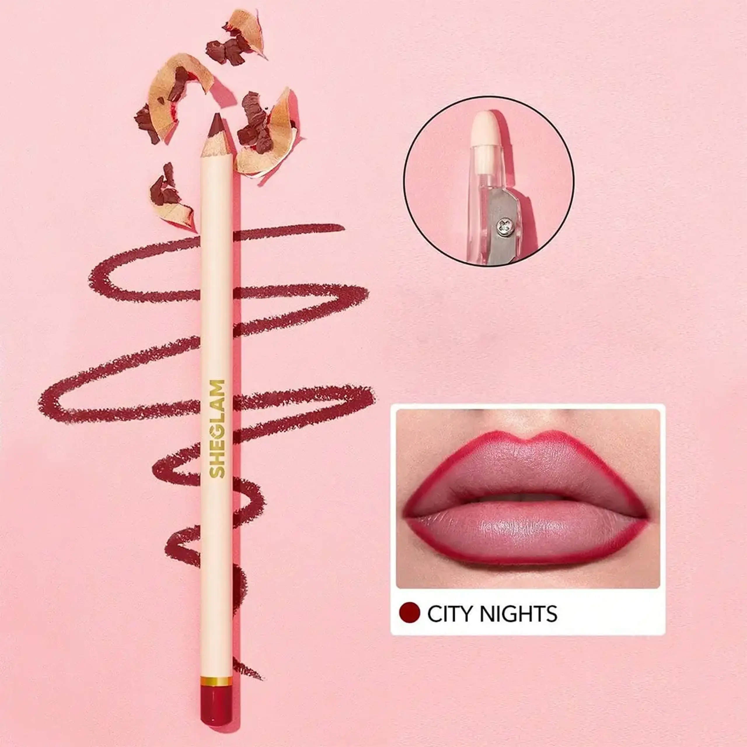 Creion de buze Sheglam Lip Facts Lip Liner City Nights