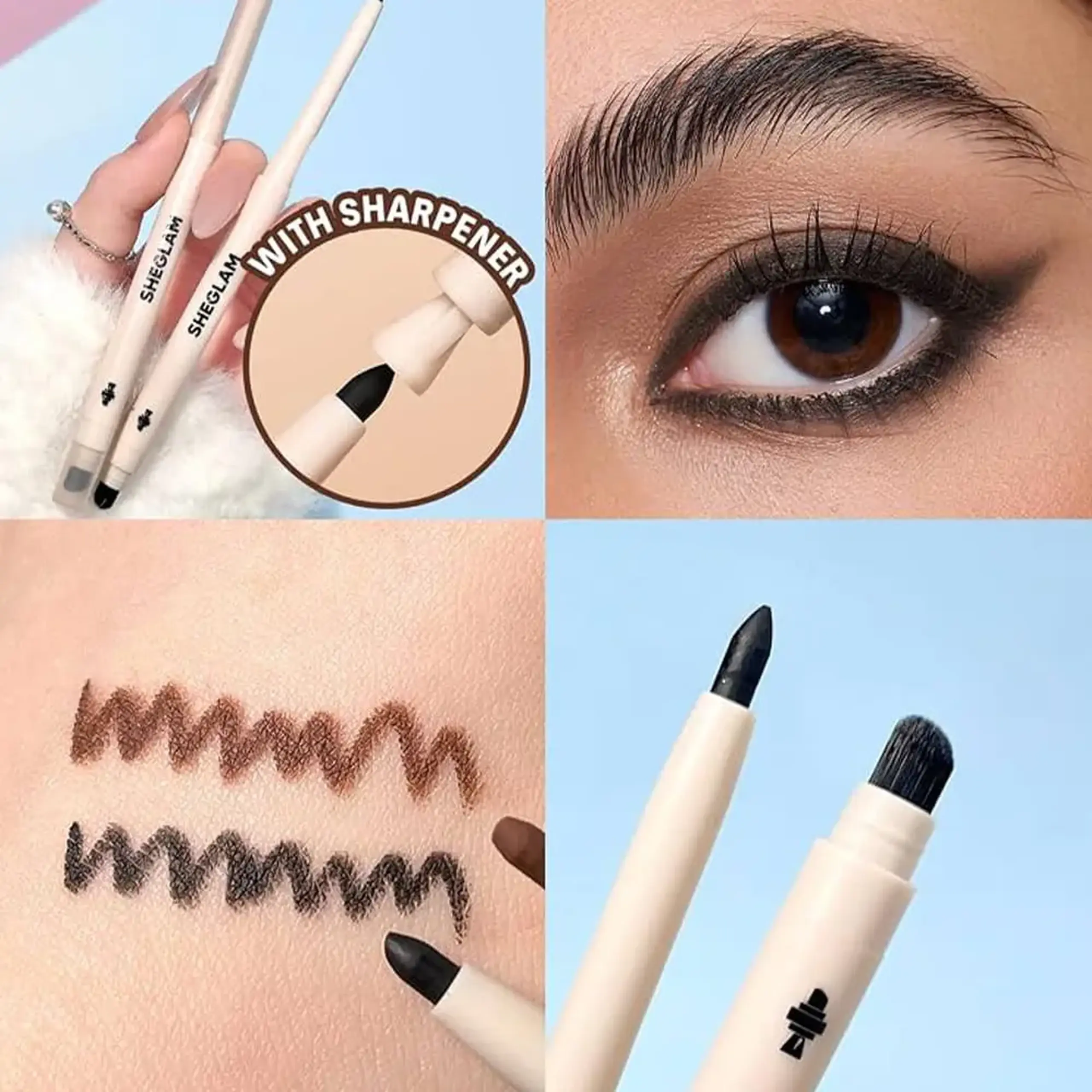 Creion de ochi Sheglam Gel Glide Eyeliner Pencil – Black
