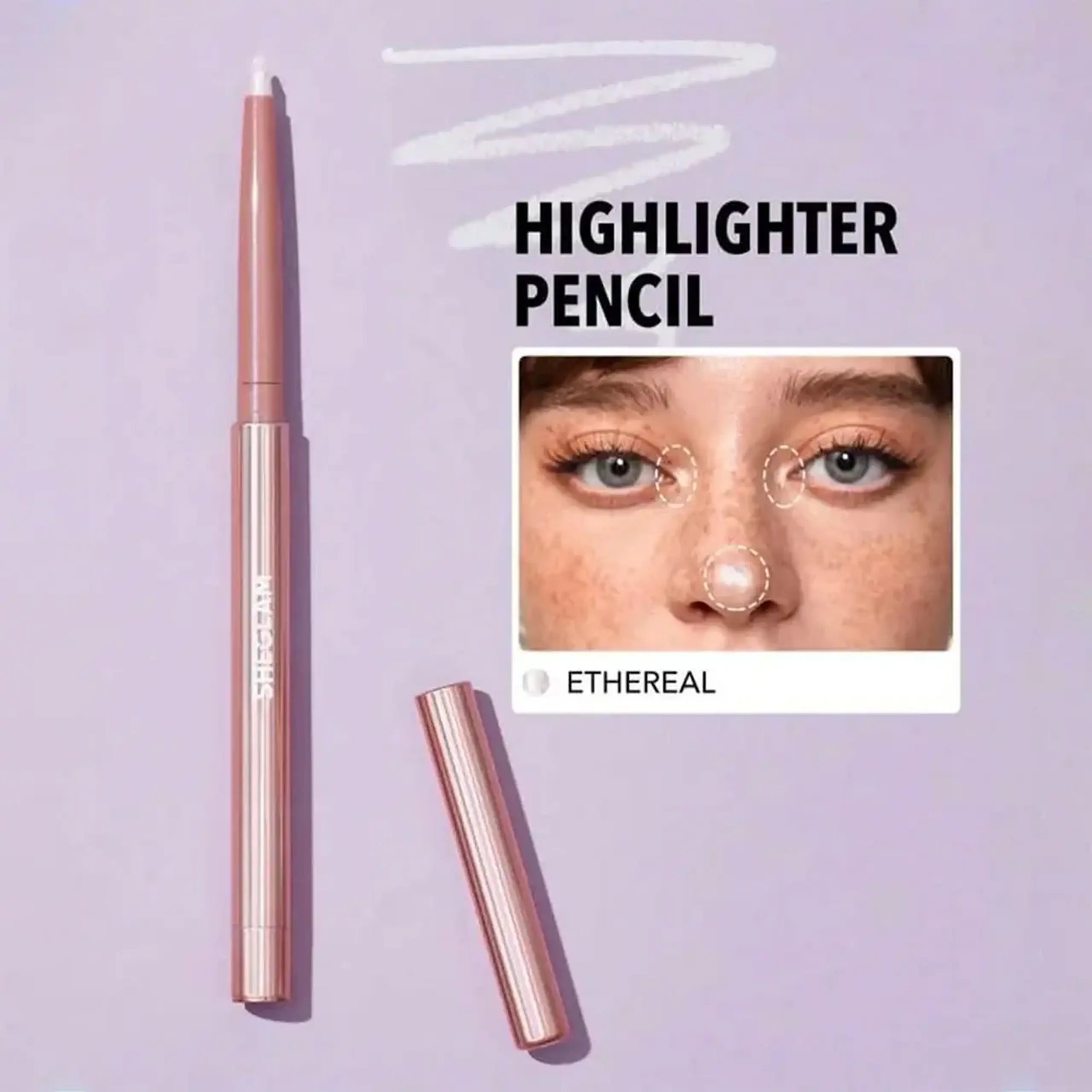 Iluminator cremos Sheglam Fairy Wand Precision Highlighter Pencil-Ethereal