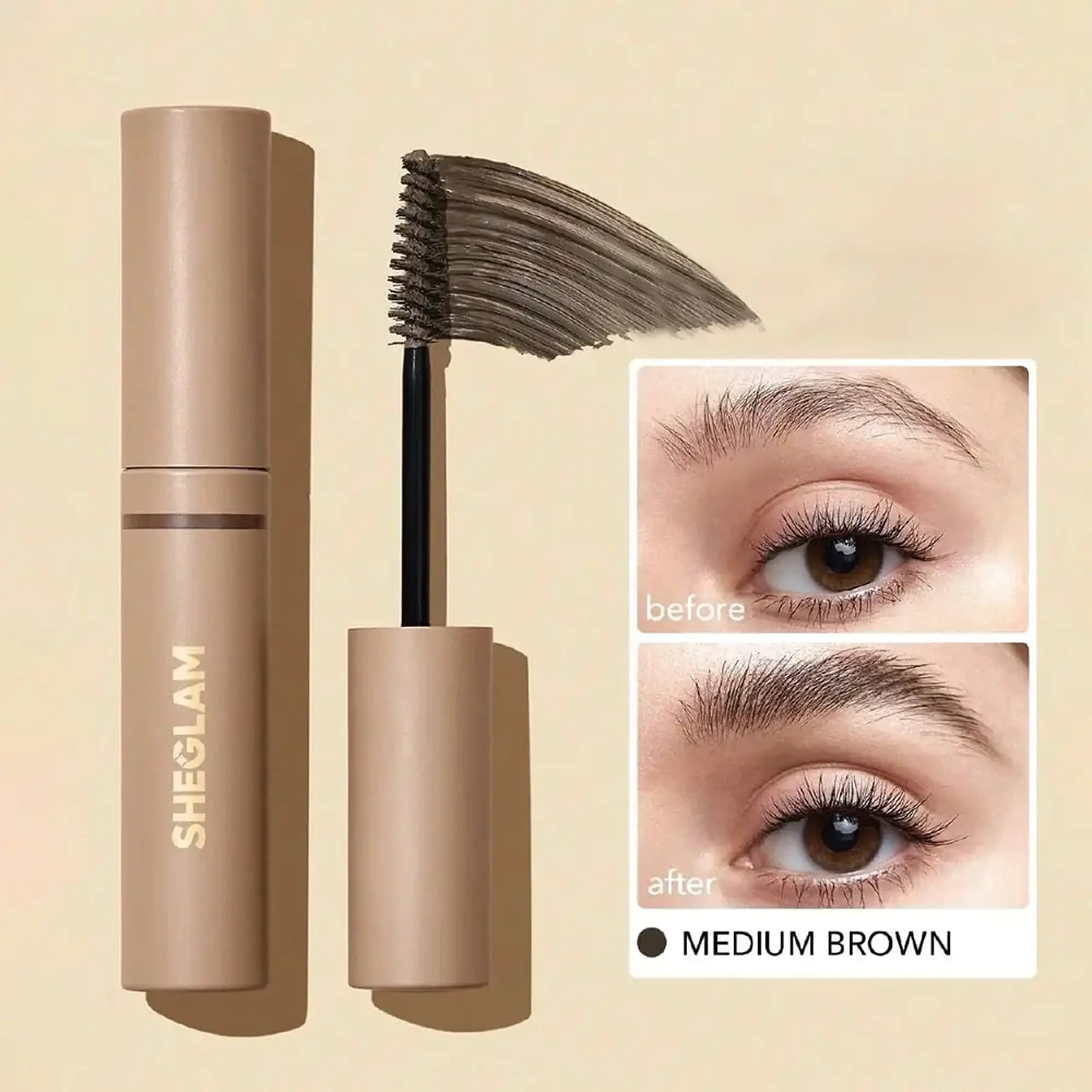 Gel de sprâncene Sheglam Striking Brow Gel Medium Brown