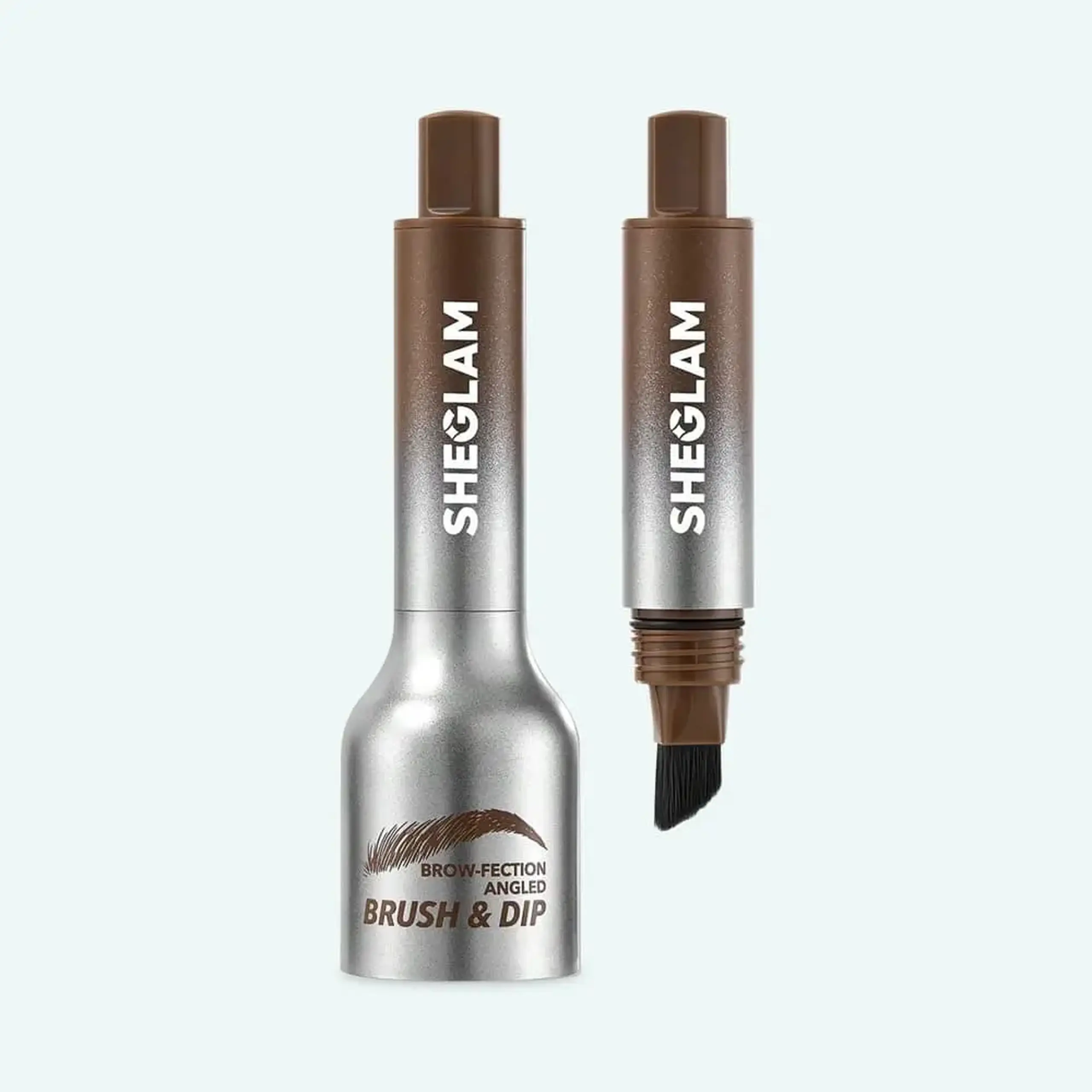 Rimel pentru sprâncene Sheglam Brow-Fection Angled Brush & Dip Taupe