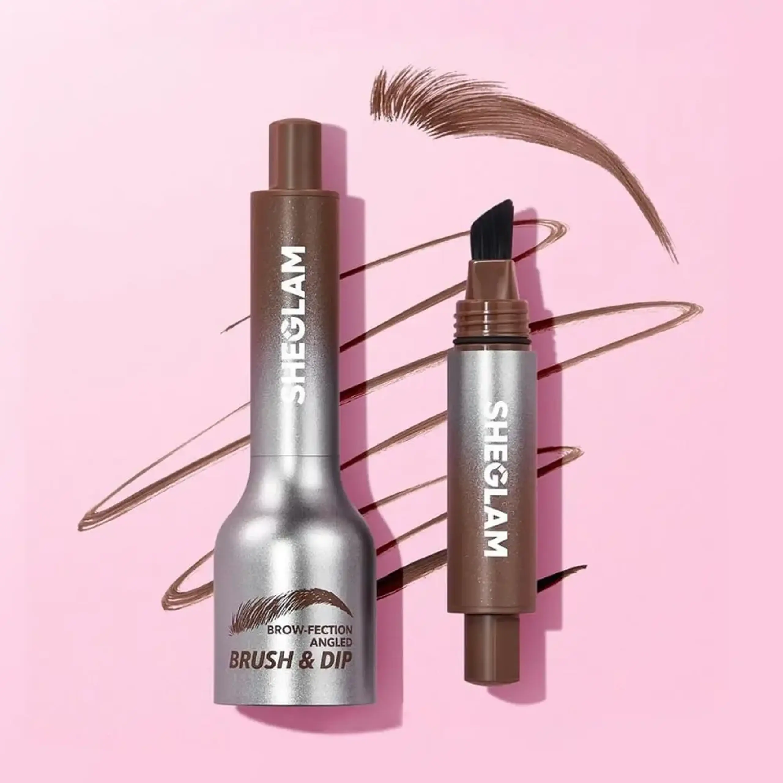 Rimel pentru sprâncene Sheglam Brow-Fection Angled Brush &amp; Dip Taupe