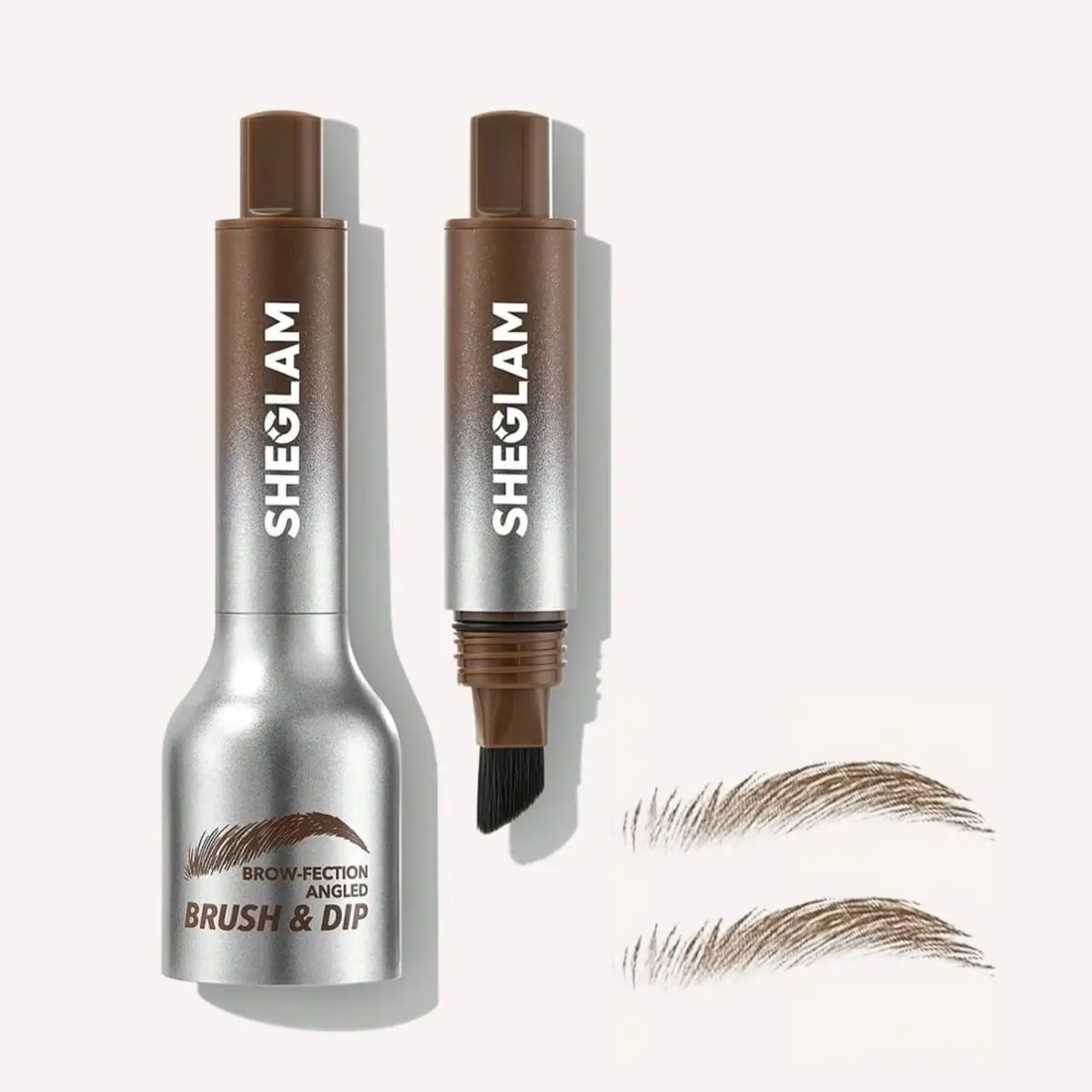 Rimel pentru sprâncene Sheglam Brow-Fection Angled Brush &amp; Dip Taupe