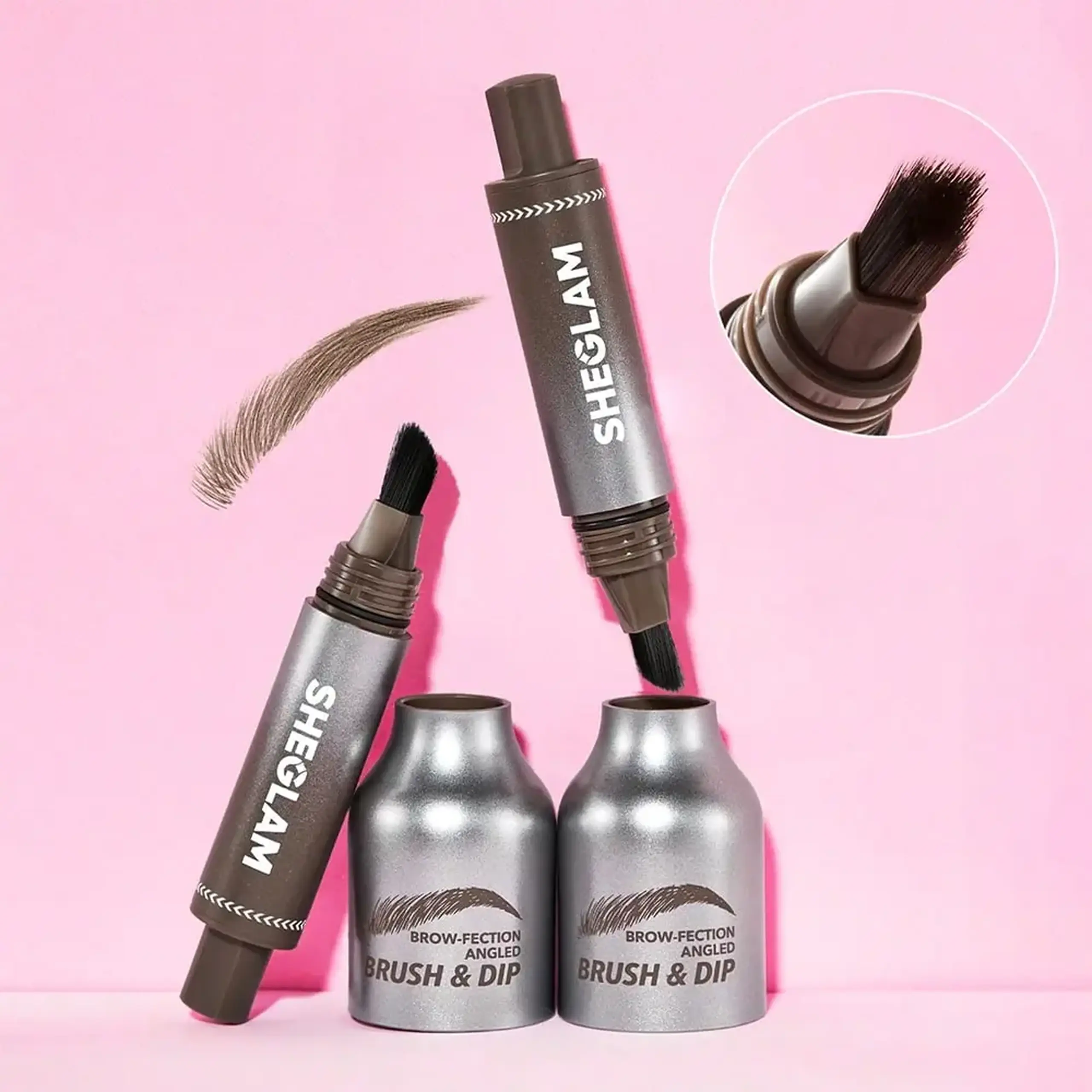 Rimel pentru sprâncene Sheglam Brow-Fection Angled Brush & Dip Espresso