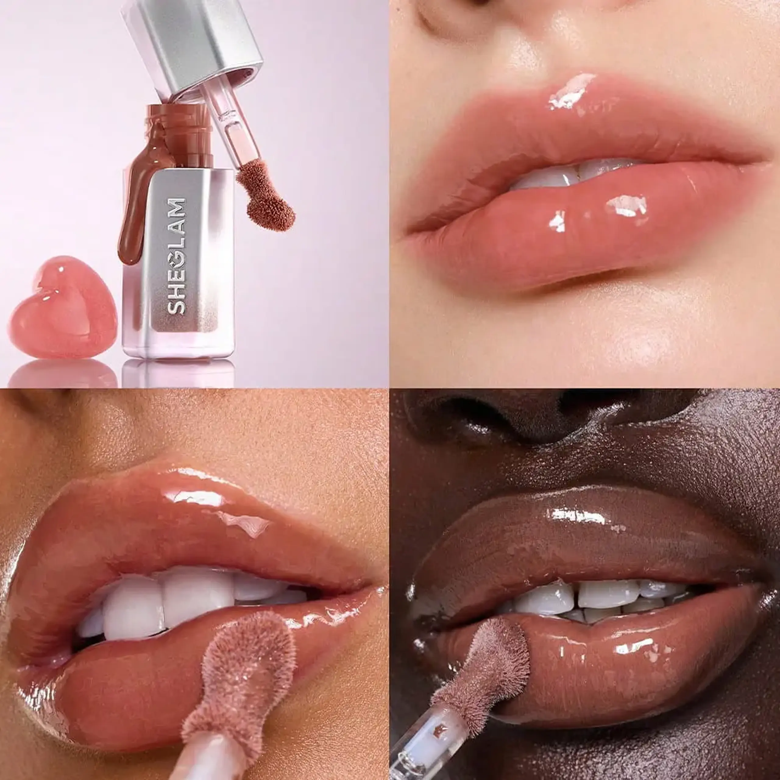 Luciu de buze cu efect de sticlă SHEGLAM Glass Lock Air Gloss – French Toast