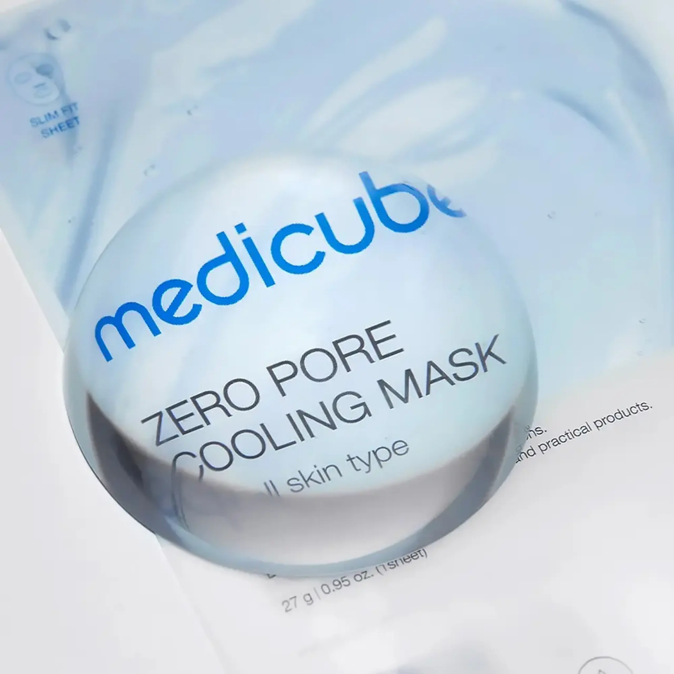 Mască din țesătură cu efect răcoritor pentru pori MEDICUBE Zero Pore Cooling Mask – 27 g