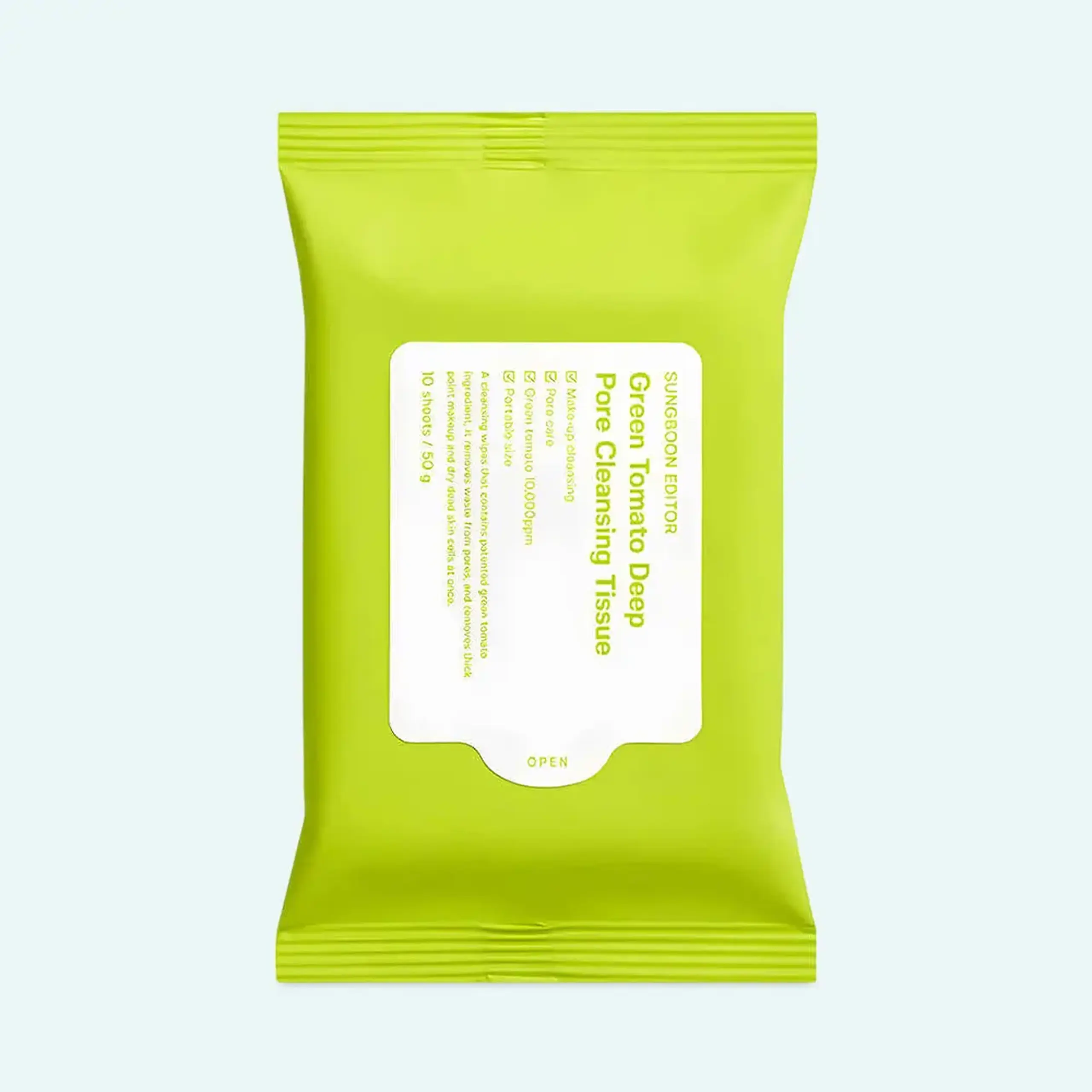 Șervețele demachiante Sungboon Editor Green Tomato Deep Pore Cleansing Tissue 10pcs