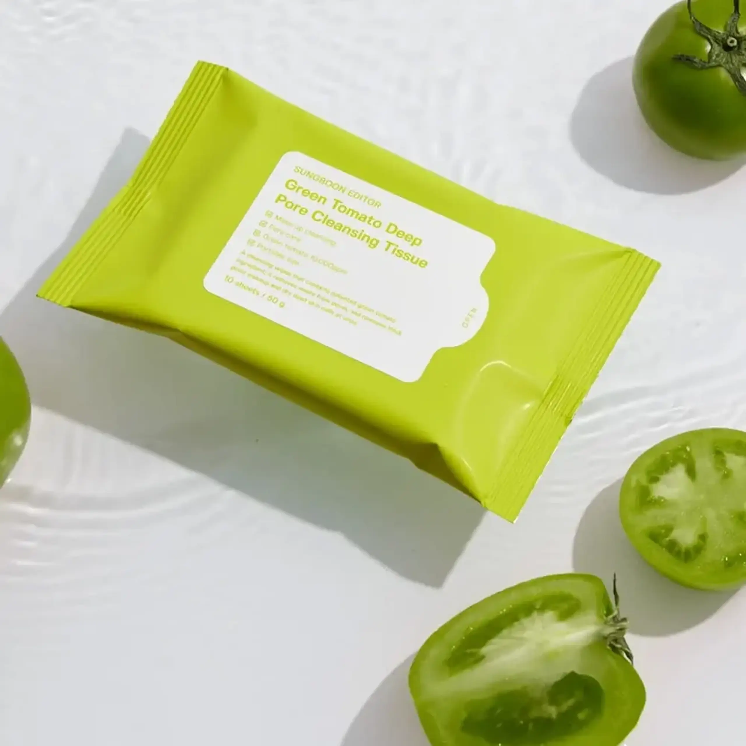 Șervețele demachiante Sungboon Editor Green Tomato Deep Pore Cleansing Tissue 10pcs
