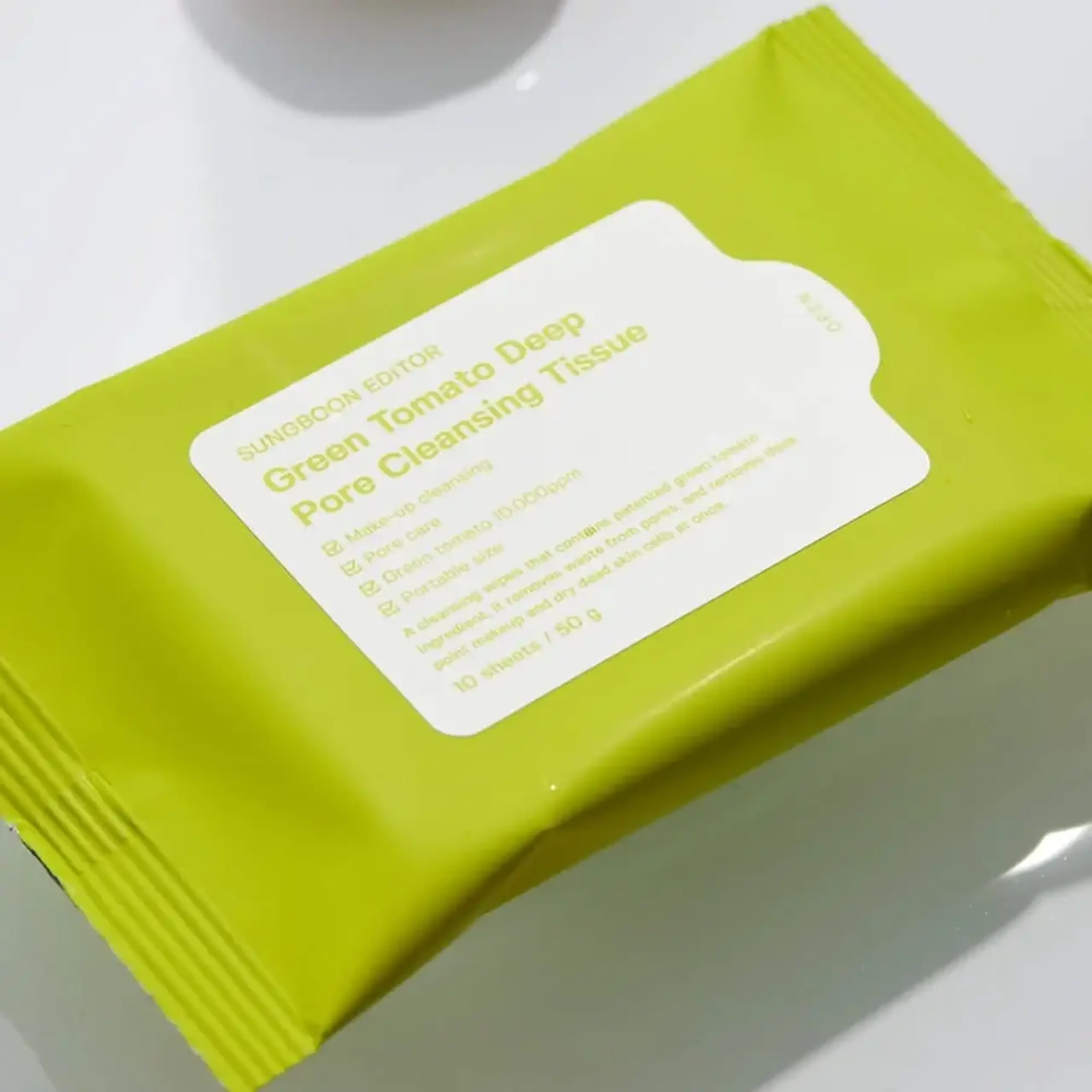 Șervețele demachiante Sungboon Editor Green Tomato Deep Pore Cleansing Tissue 10pcs