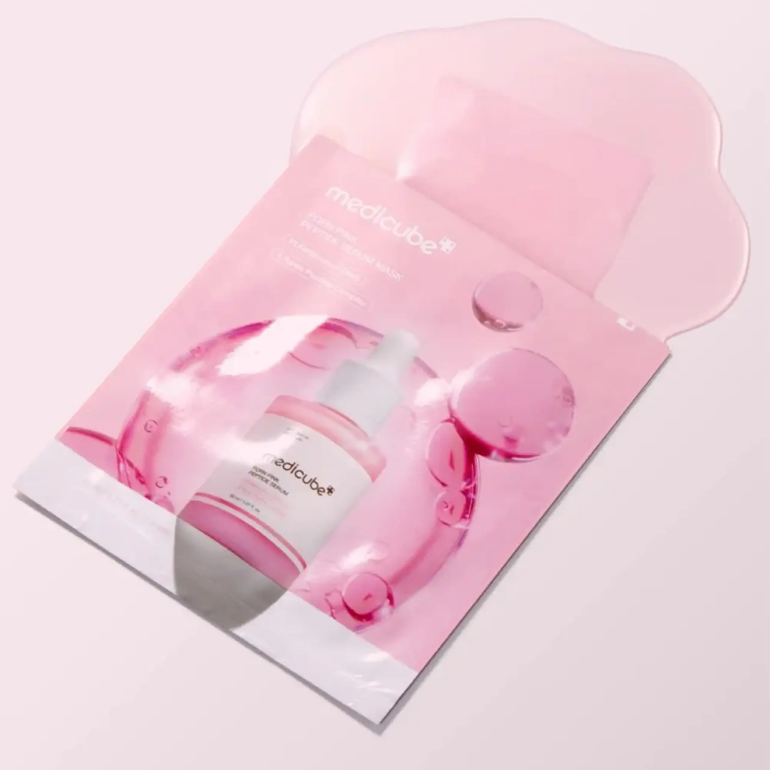 Mască țesătură cu PDRN și peptide MEDICUBE PDRN Pink Peptide Serum Mask 22 g