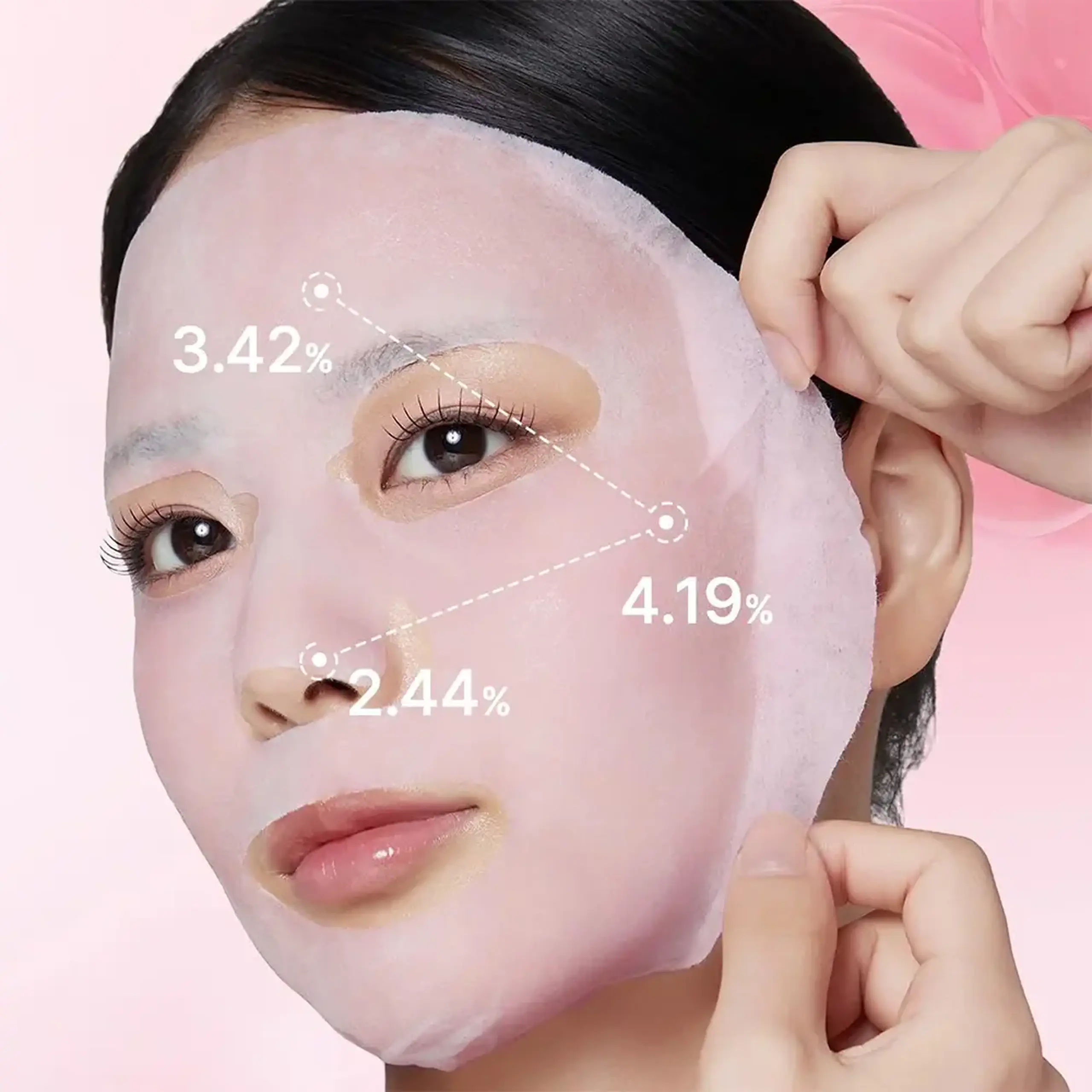 Mască țesătură cu PDRN și peptide MEDICUBE PDRN Pink Peptide Serum Mask 22 g