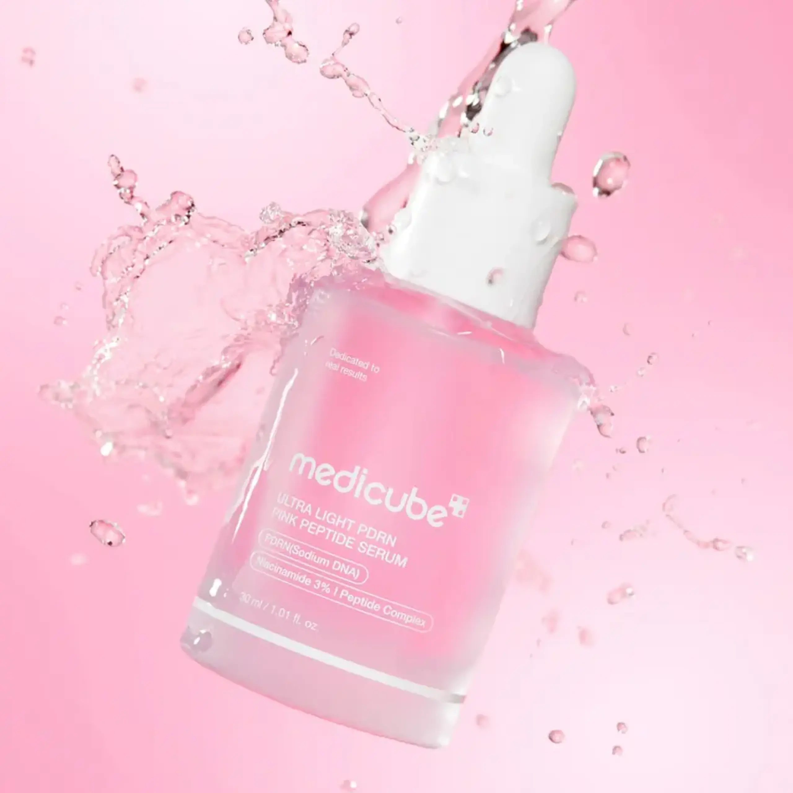 Ser facial ultra-lejer cu PDRN și peptide MEDICUBE PDRN Pink Peptide Serum Ultra Light – 30 ml