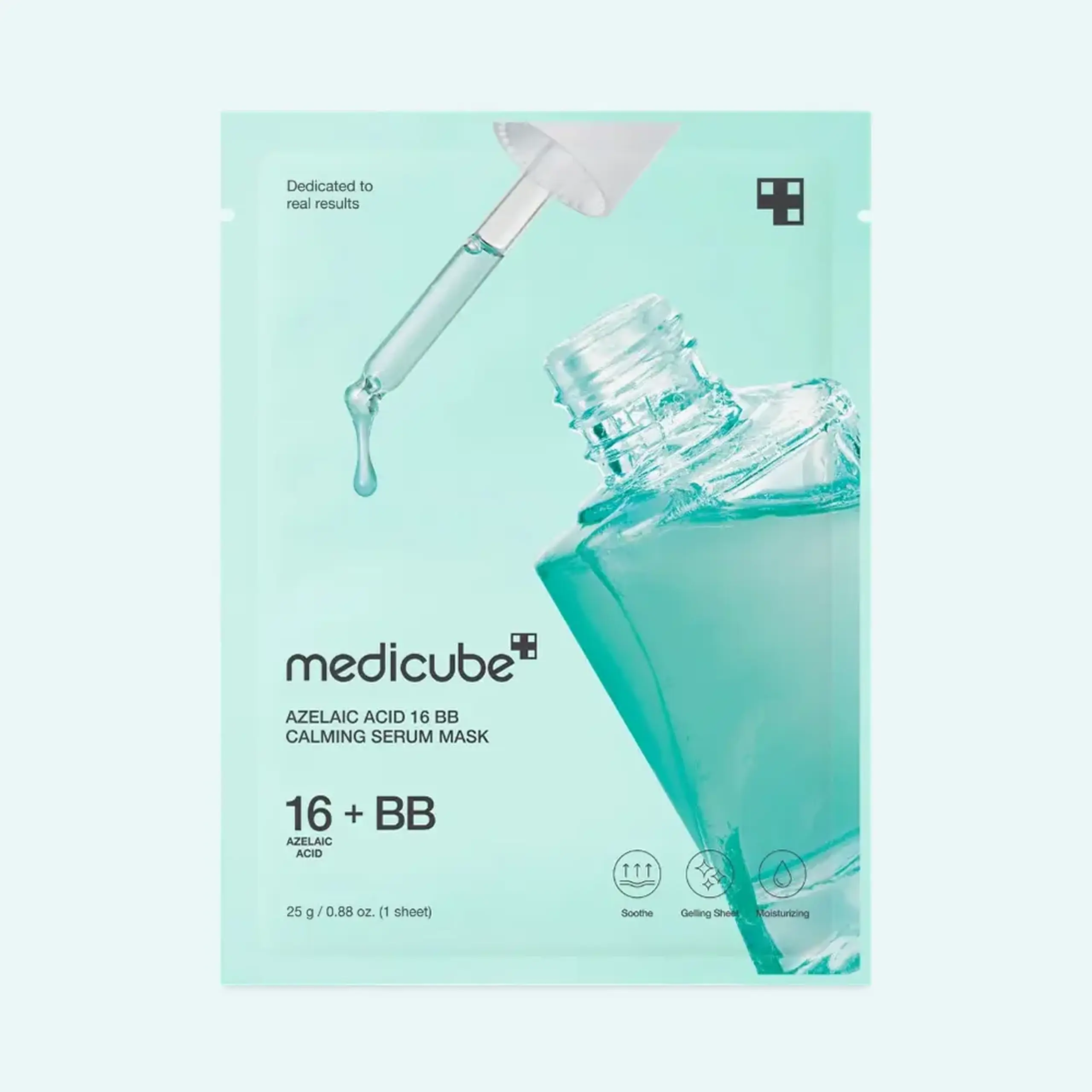 Mască din țesătură cu acizi MEDICUBE Azelaic Acid 16 BB Calming Serum Mask 25 g
