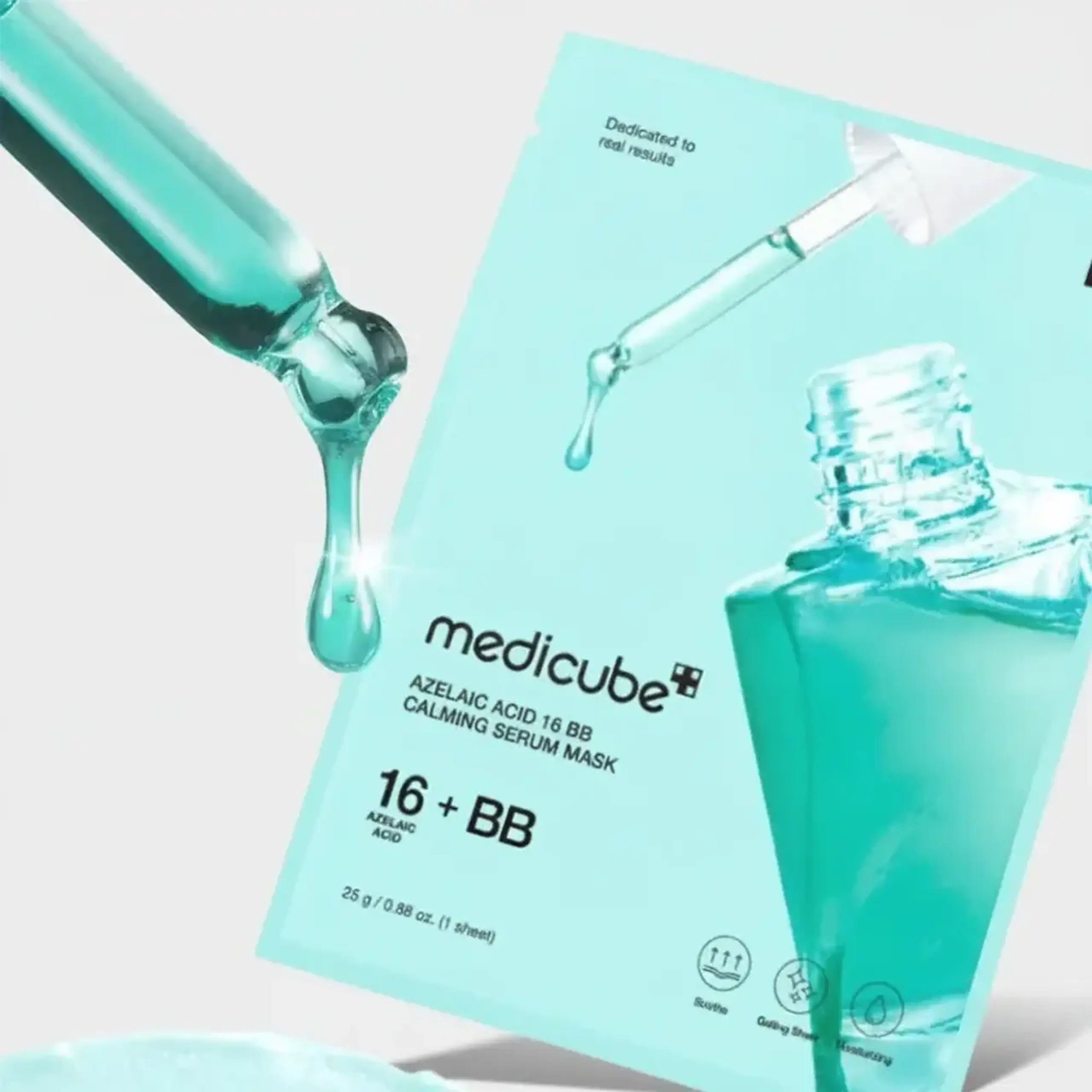 Mască din țesătură cu acizi MEDICUBE Azelaic Acid 16 BB Calming Serum Mask 25 g