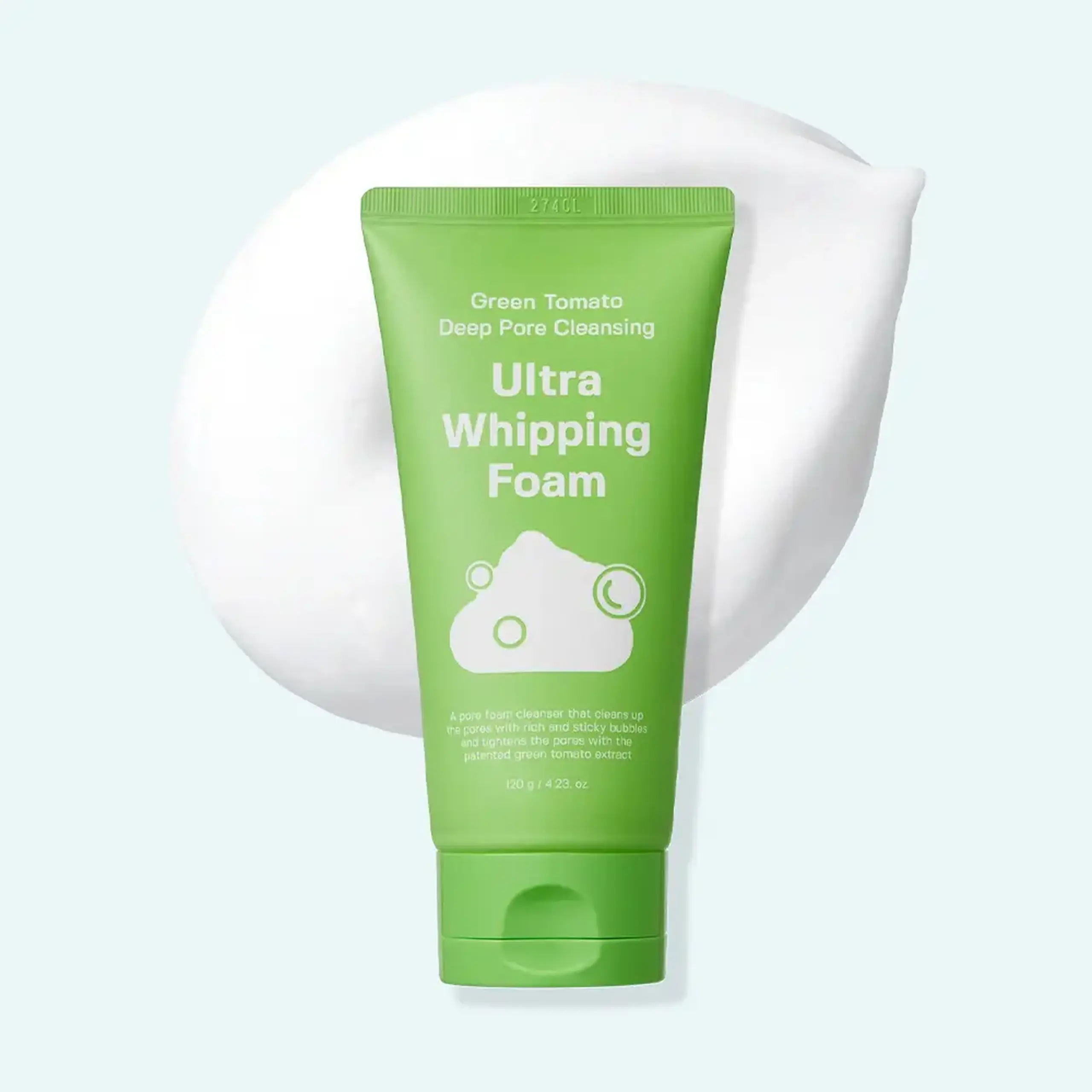 Spumă pentru față Sungboon Editor Green Tomato Deep Pore Cleansing Ultra Whipping Foam 120ml