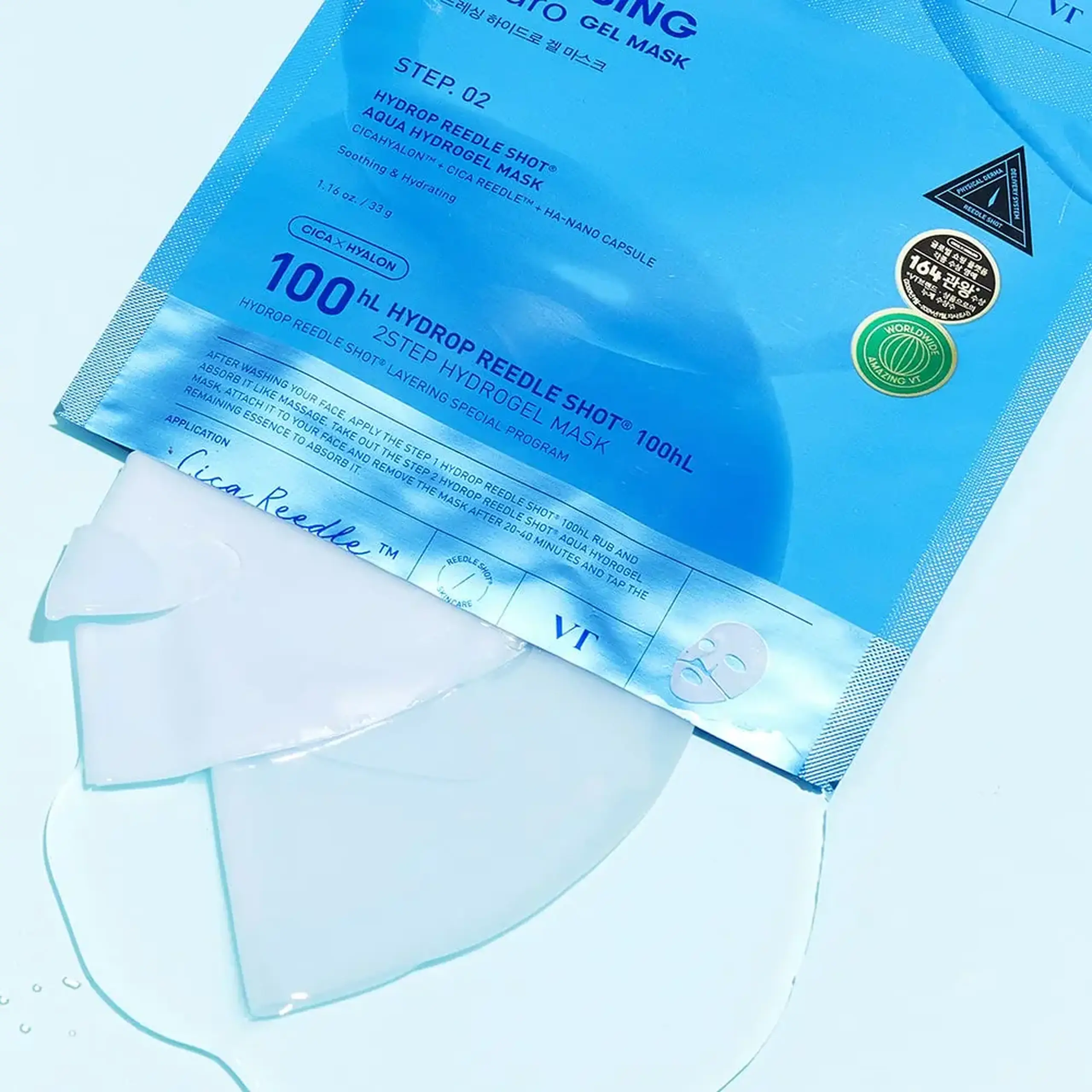 Mască hidrogel VT Cosmetics Hydrop Reedle Shot 100 HL 2Step Hydrogel Mask