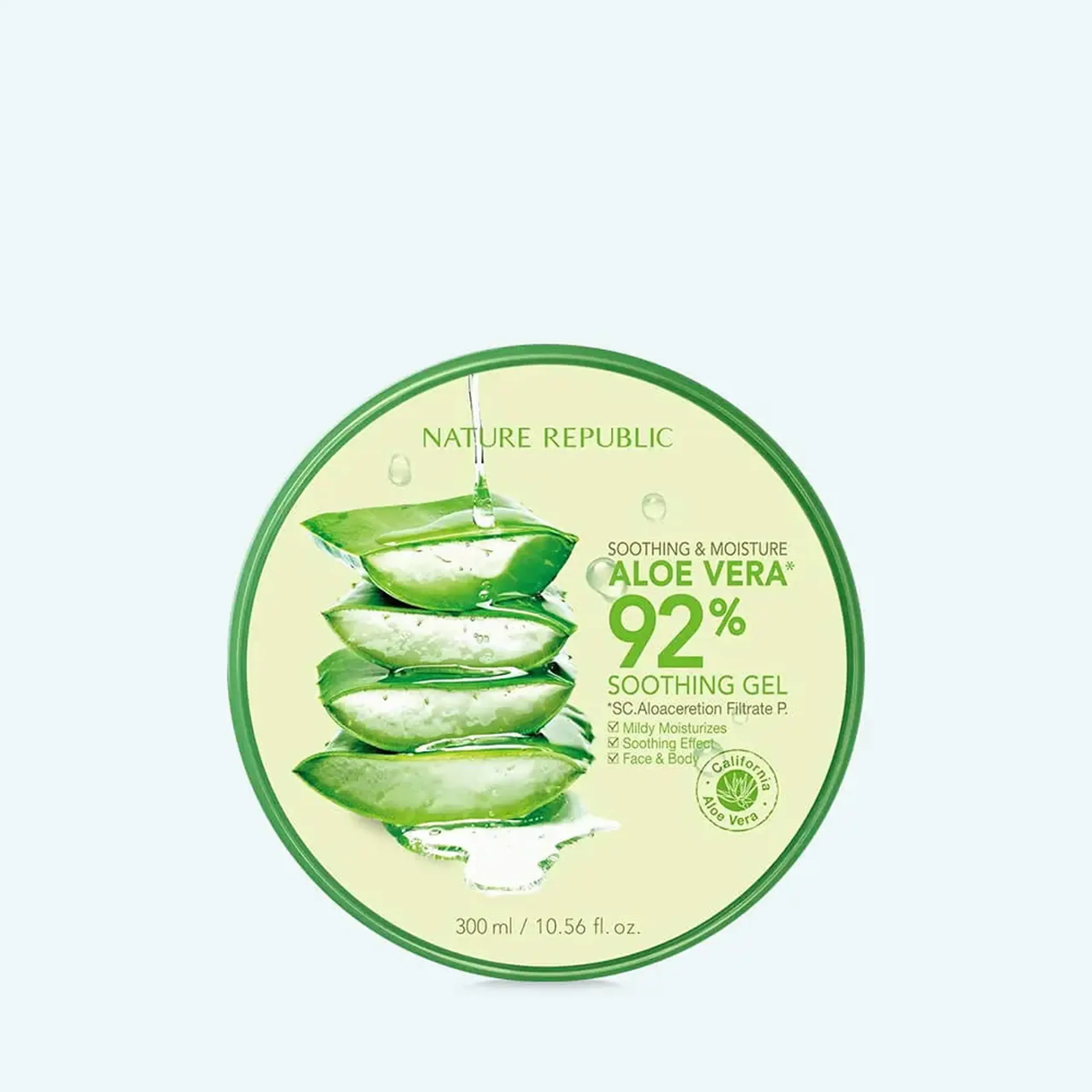 Gel calmant cu 92% extract de aloe vera NATURE REPUBLIC - Soothing & Moisture Aloe Vera 92% Soothing Gel