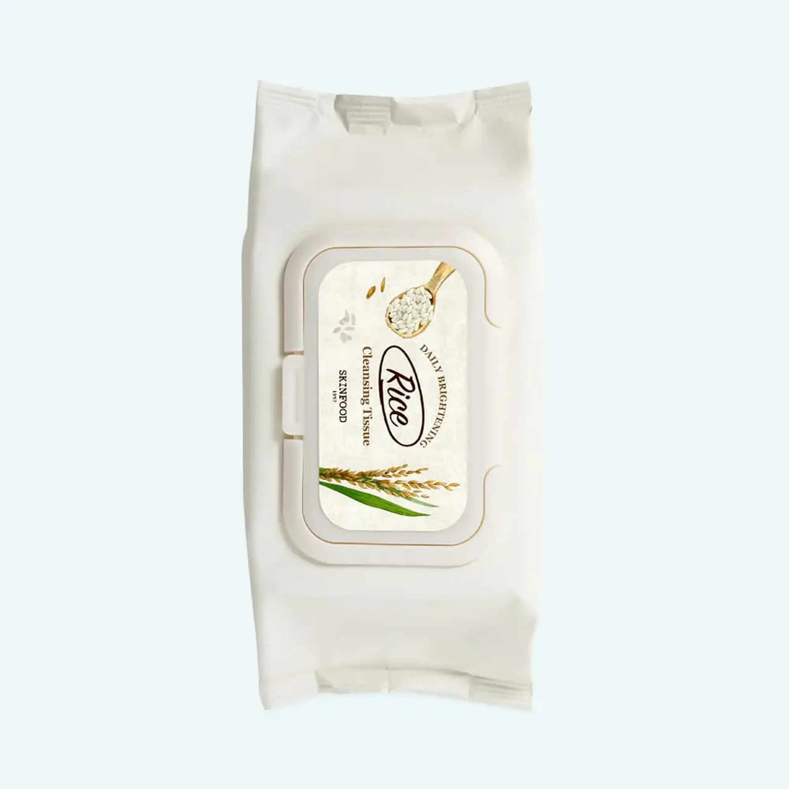 Șervețele demachiante SKINFOOD Daily Brightening Rice Cleansing Tissue 80pcs