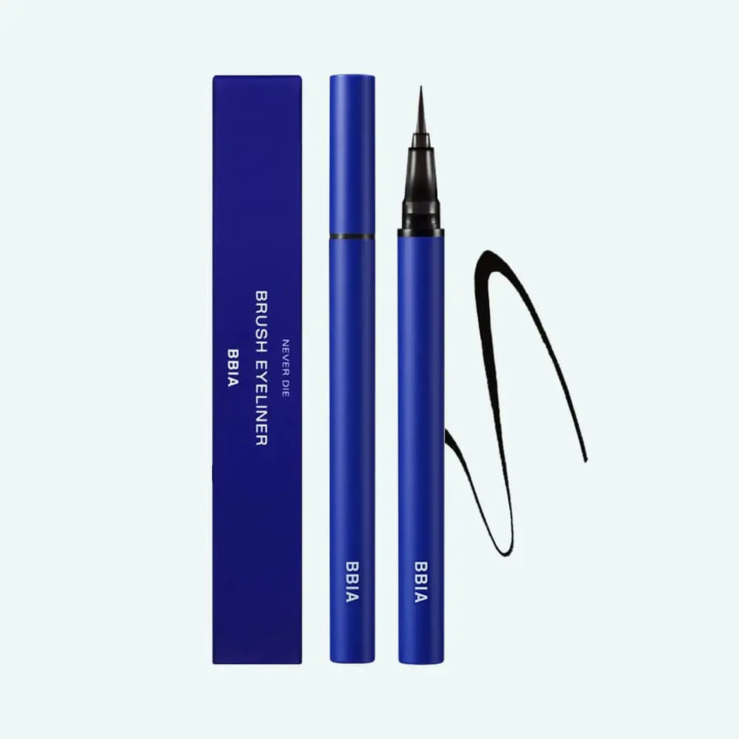 Eyelinerul rezistent la apă cu finisaj mat BBIA Never Die Brush Eyeliner 01 Matte Black #8449