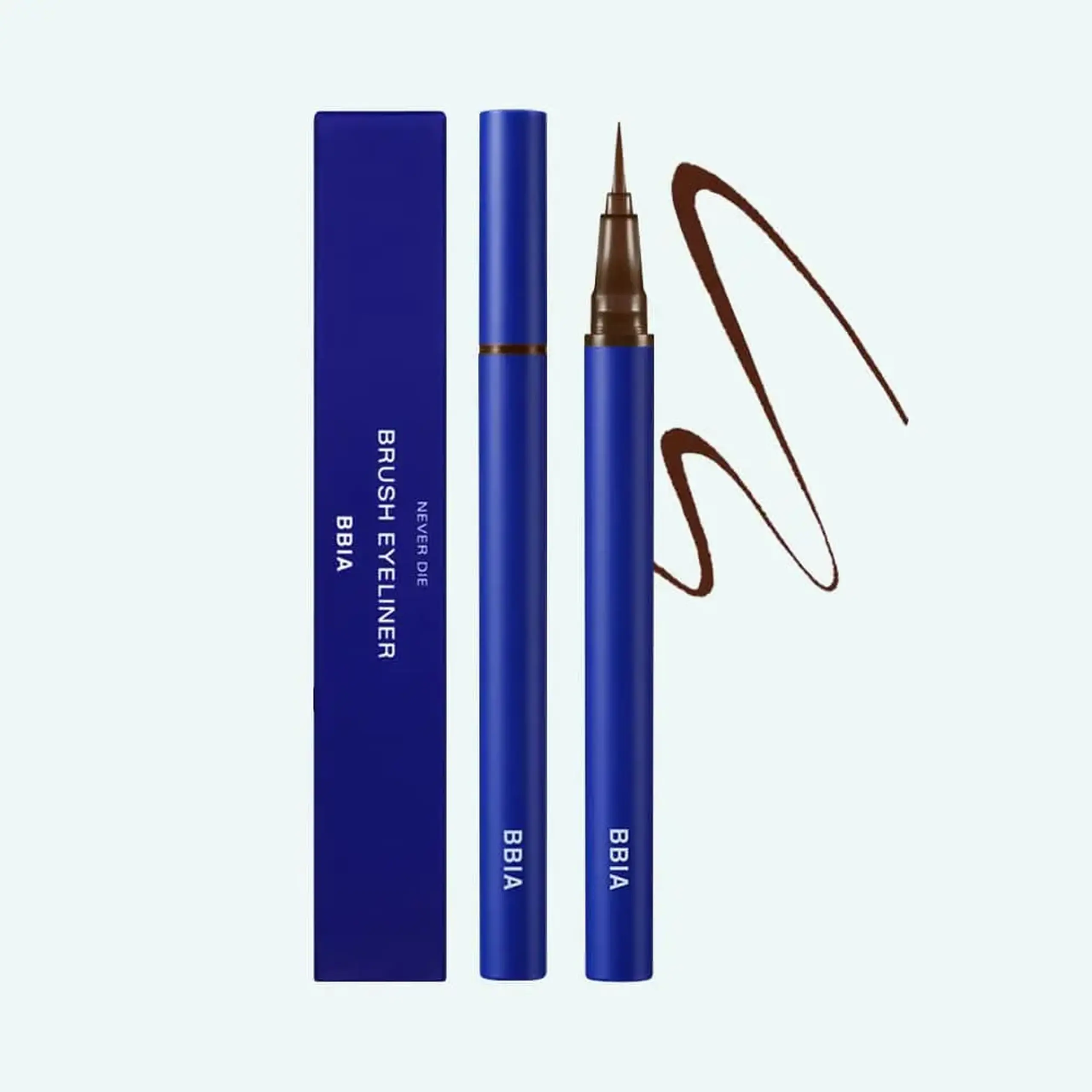 Eyelinerul rezistent la apă cu finisaj mat BBIA Never Die Brush Eyeliner 02 Matte Brown #8456