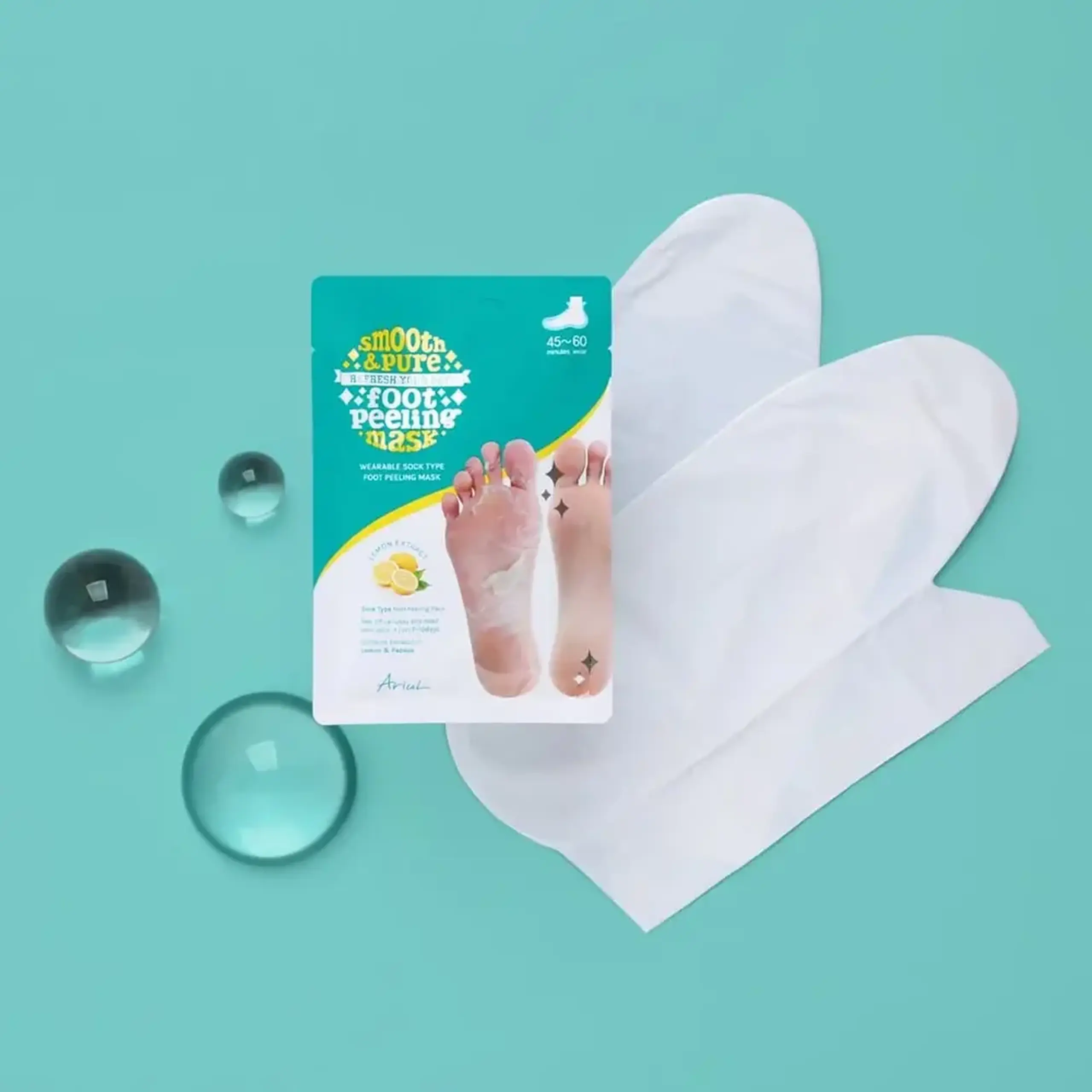 Masca pentru călcâie tip șosetă Ariul Smooth &amp; Pure Foot Peeling Mask (2 Pairs)