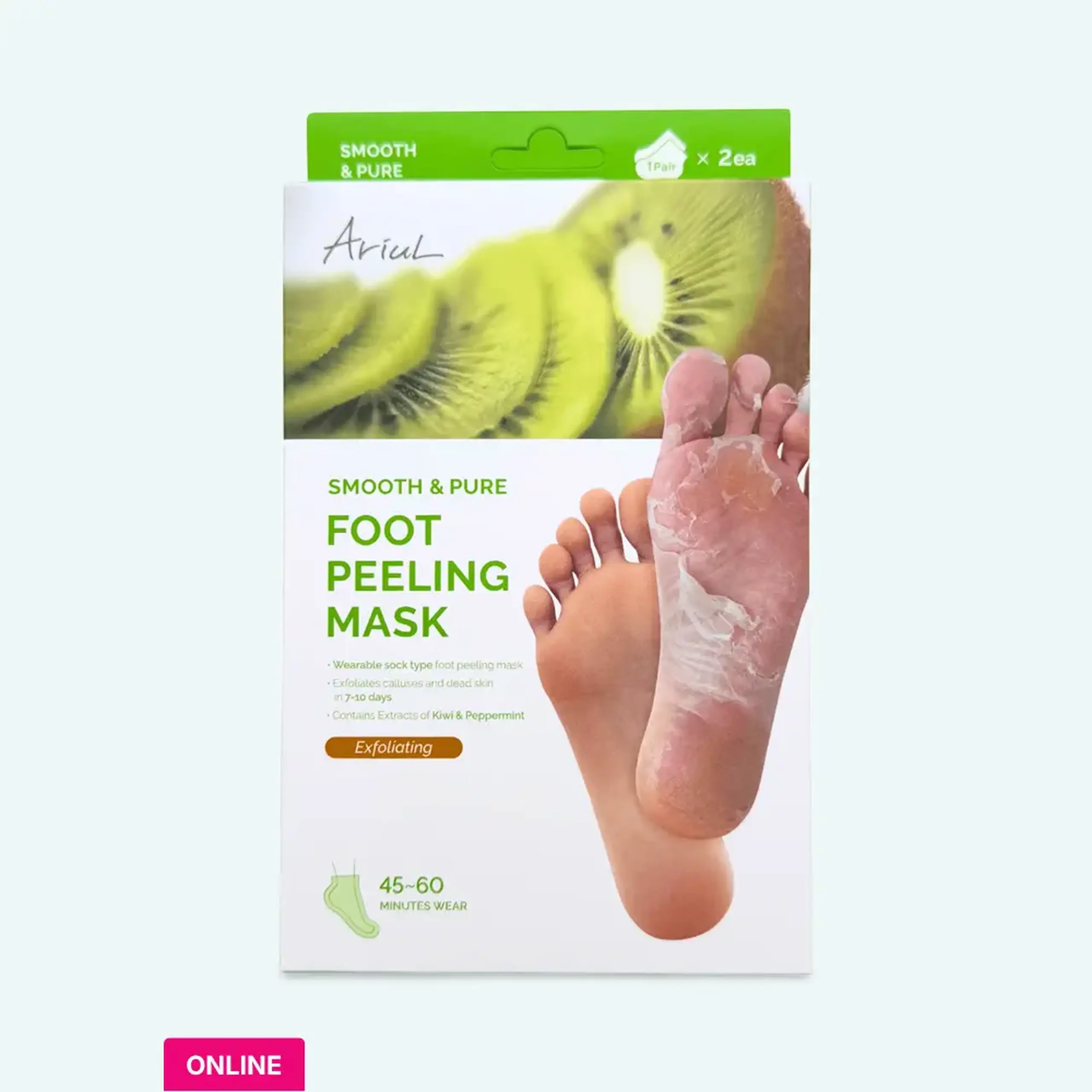 Mască exfoliantă tip șosetă pentru călcâie ARIUL - Smooth &amp; Pure Foot Peeling Mask Exfoliating