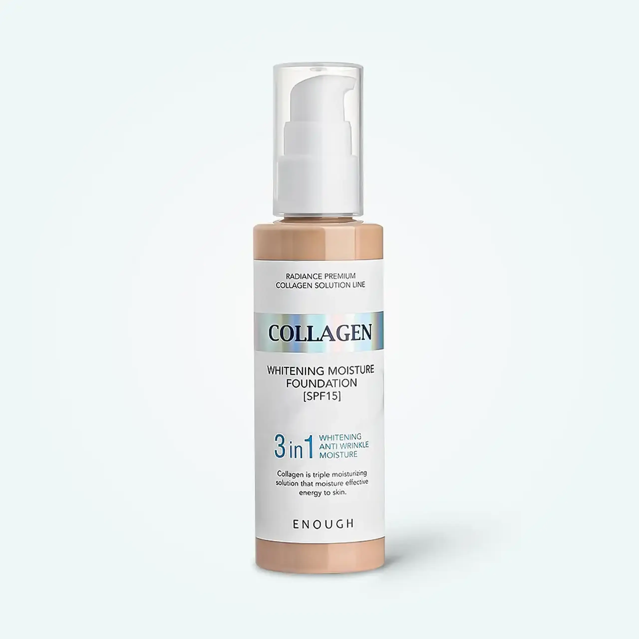 Fon de ten iluminant Enough Collagen Whitening Moisture Foundation 3 in 1 SPF 15 №13 (100ml)