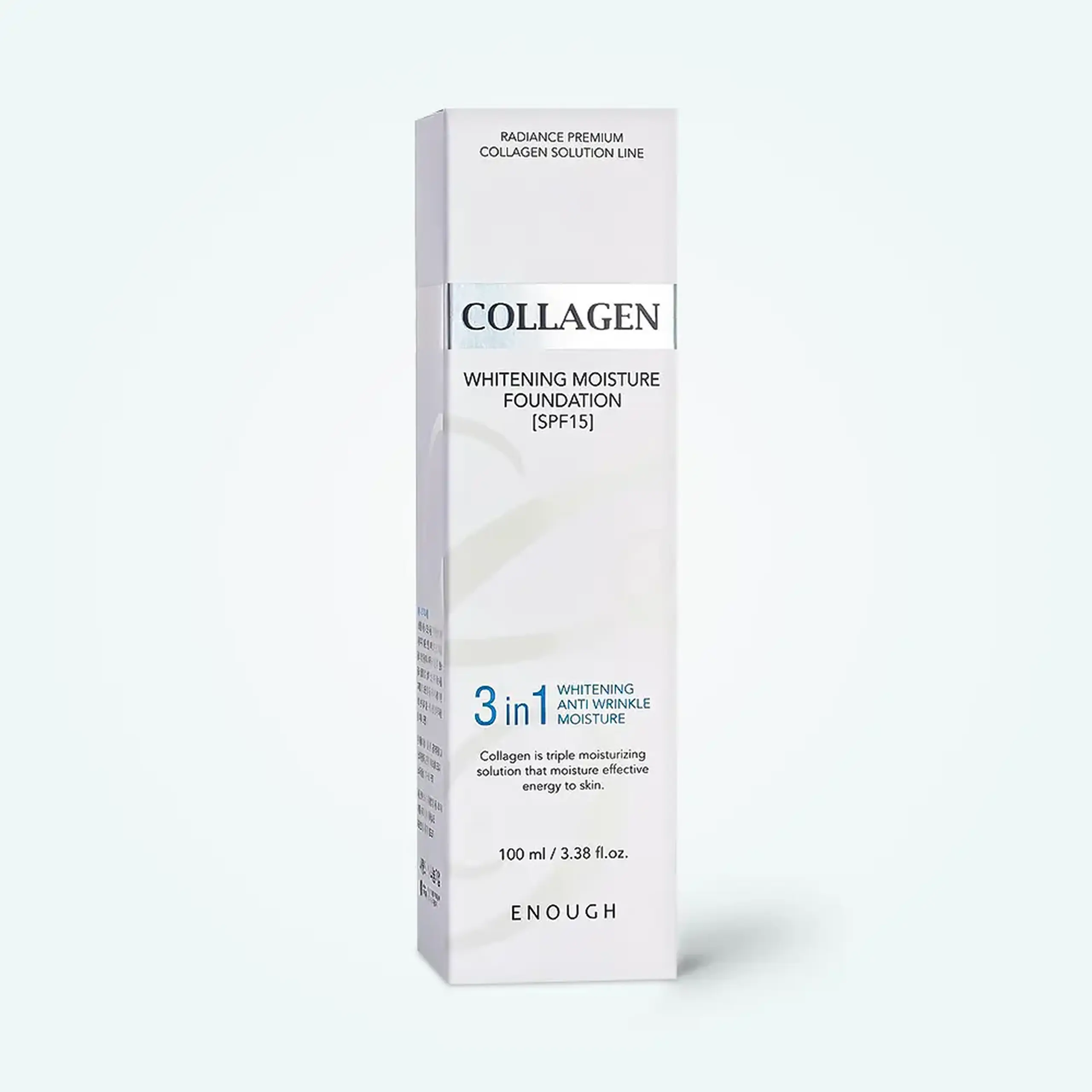 Fon de ten iluminant Enough Collagen Whitening Moisture Foundation 3 in 1 SPF 15 №13 (100ml)