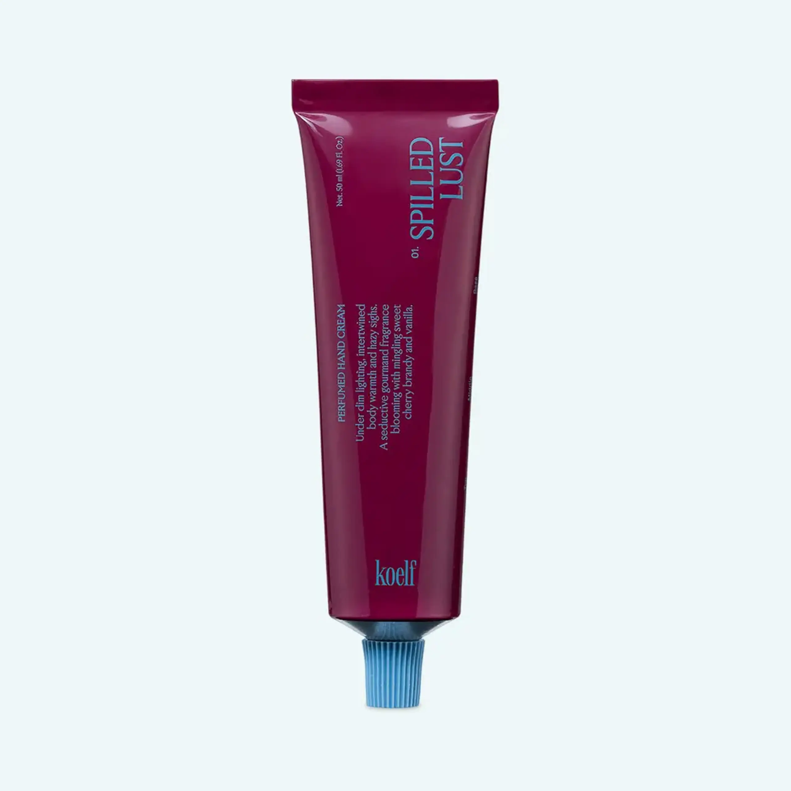 Cremă parfumată pentru mâini Koelf Perfumed Hand Cream Spilled Lust, 50 ml