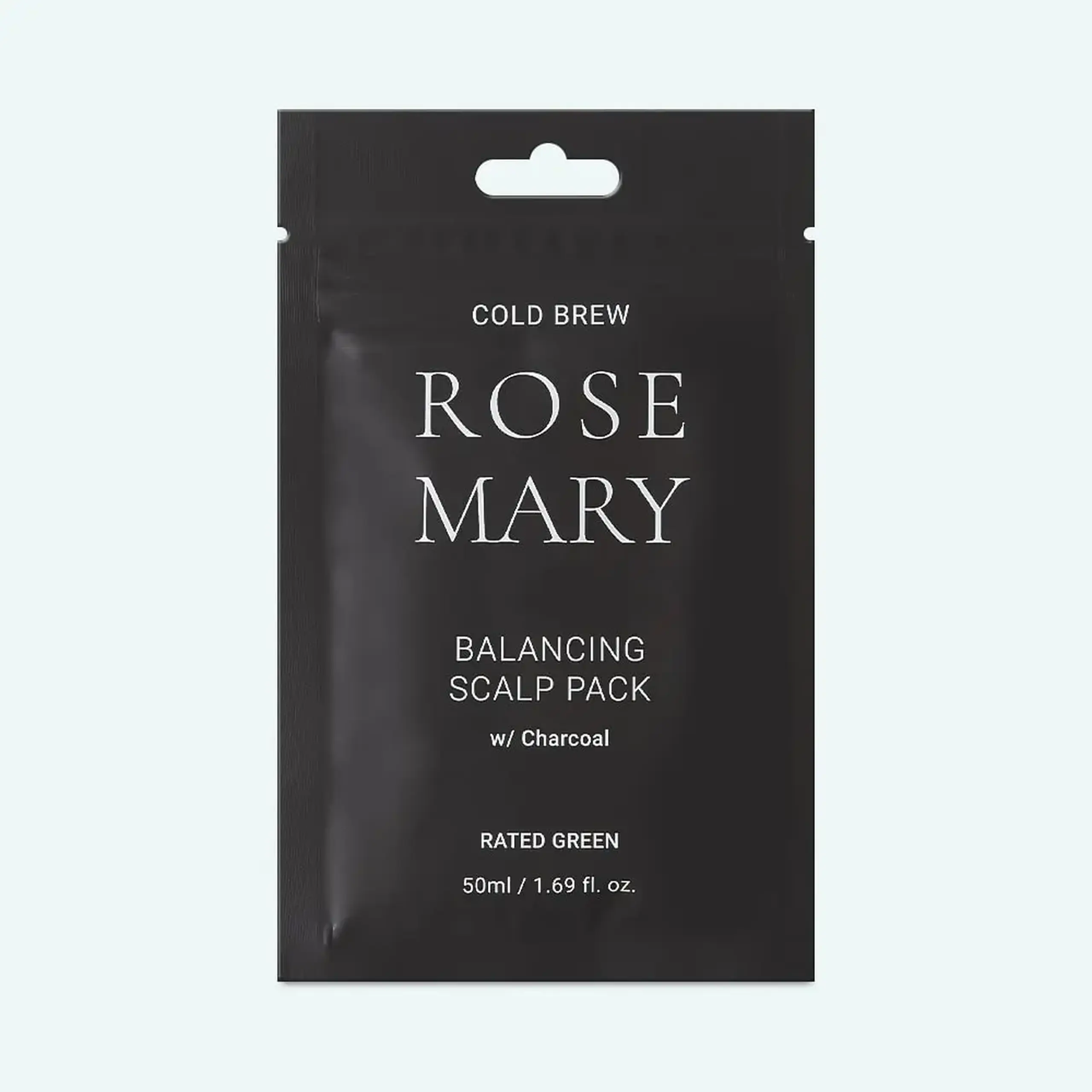 Mască cu cărbune și Rozmarin pentru scalp gras de folosință unică Rated Green Cold Brew Rosemary Balancing Scalp Pack w/Charcoal 50ml
