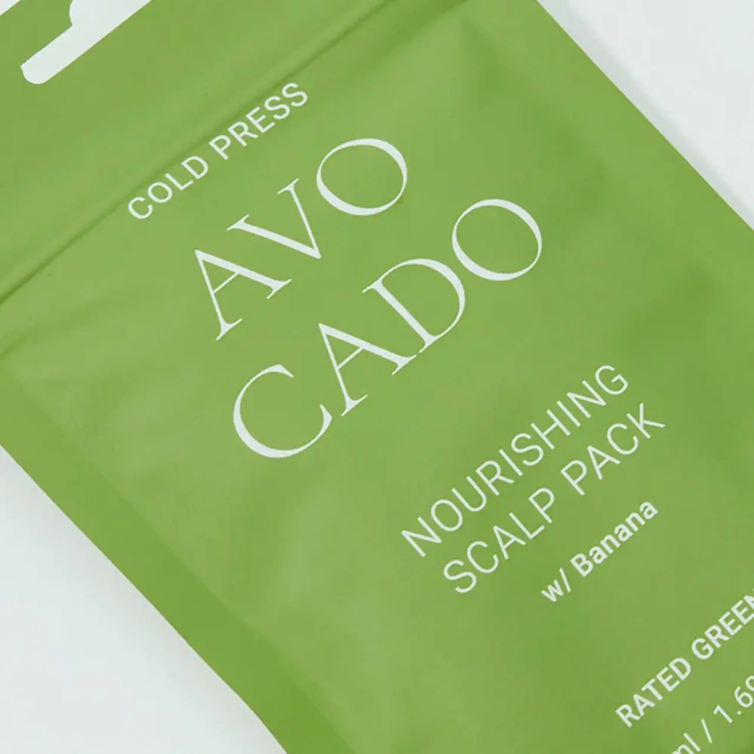 Mască hrănitoare pentru scalp pentru folosință unică Rated Green Cold Press Avocado Nourishing Scalp Pack w/Banana 50 ml