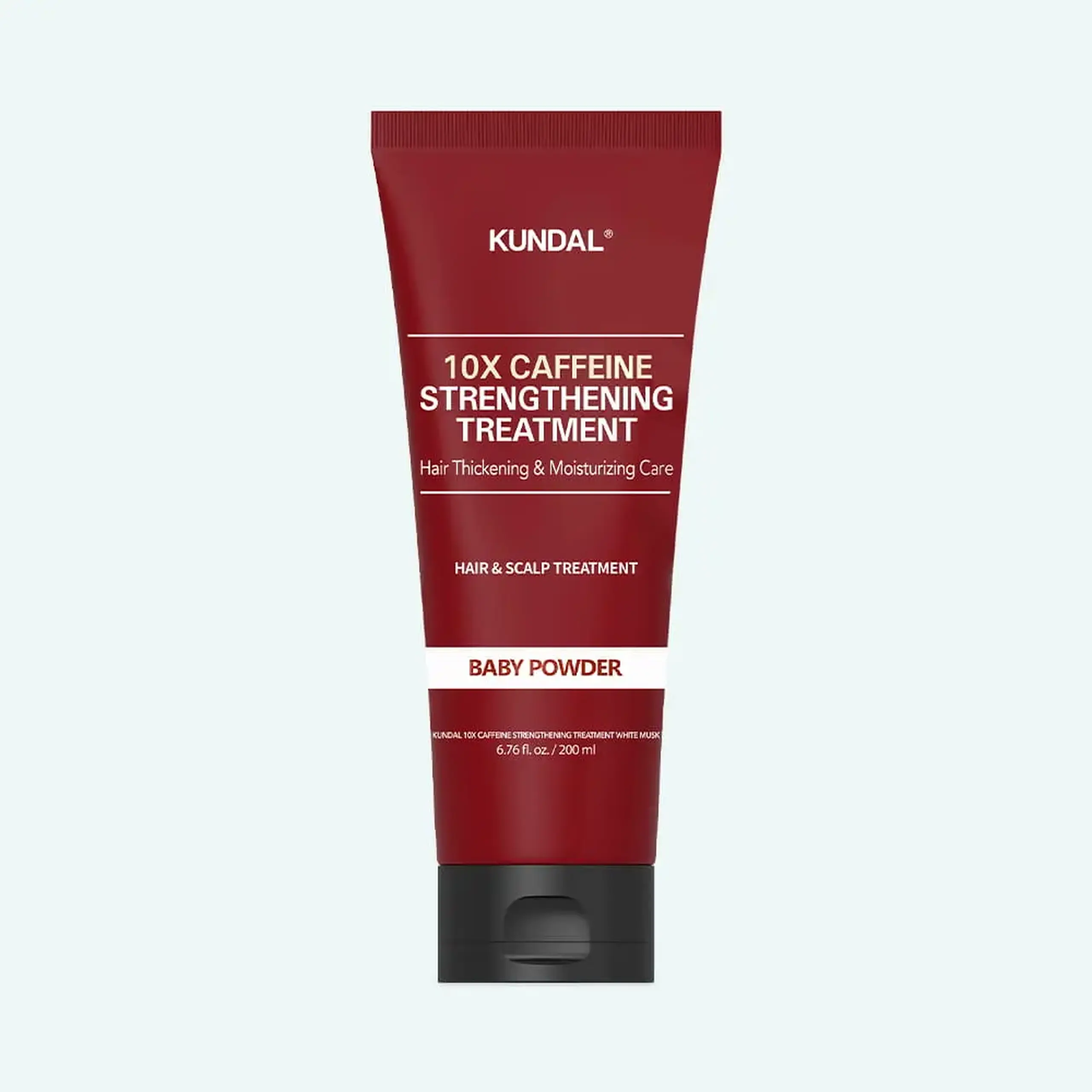 Condiționer pentru păr Kundal 10X CAFFEINE STRENGTHENING TREATMENT BABY POWDER 200ML