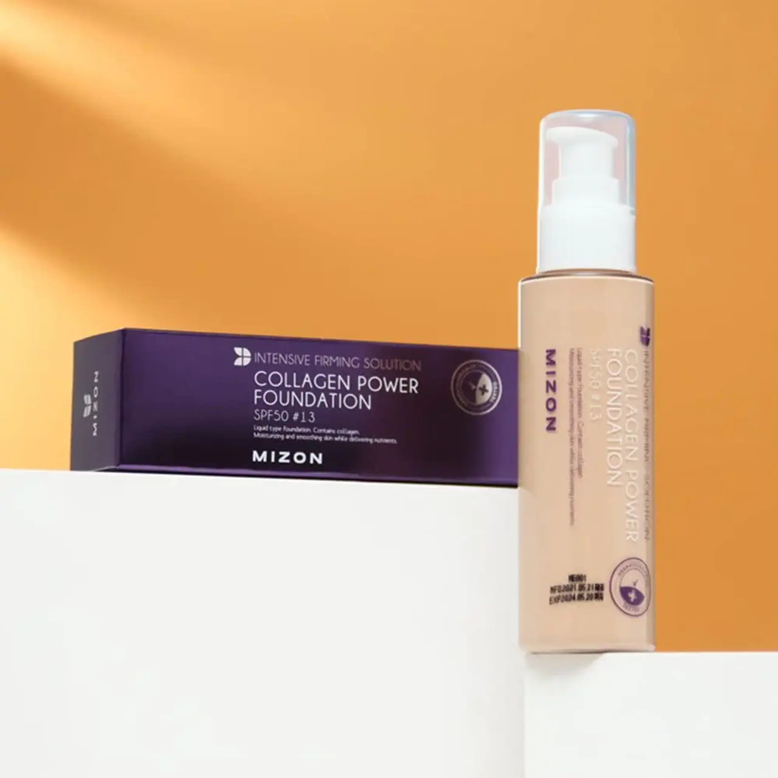 Fond de ten lichid cu colagen Mizon Collagen Power Foundation SPF50 #21 100g