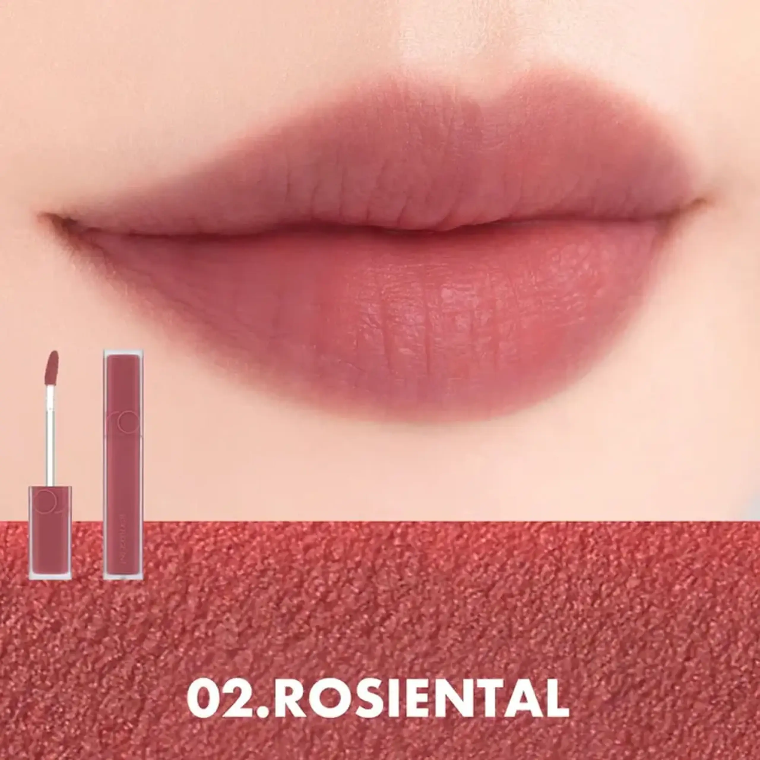 Tint de buze cu efect mat Rom&Nd Blur Fudge Tint 02 Rosiental
