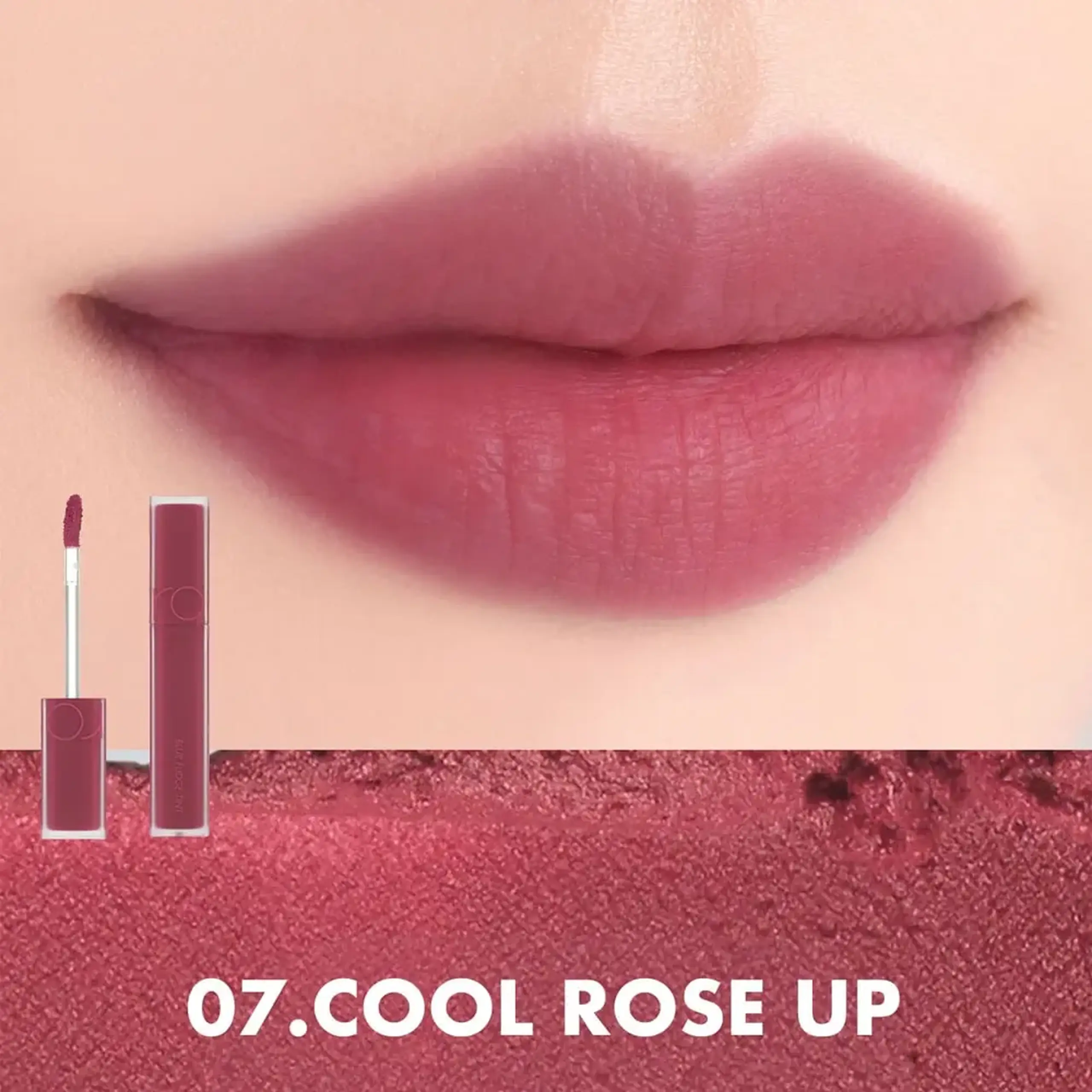 Tint de buze cu efect mat Rom&Nd Blur Fudge Tin 07 Cool Rose Up #4514
