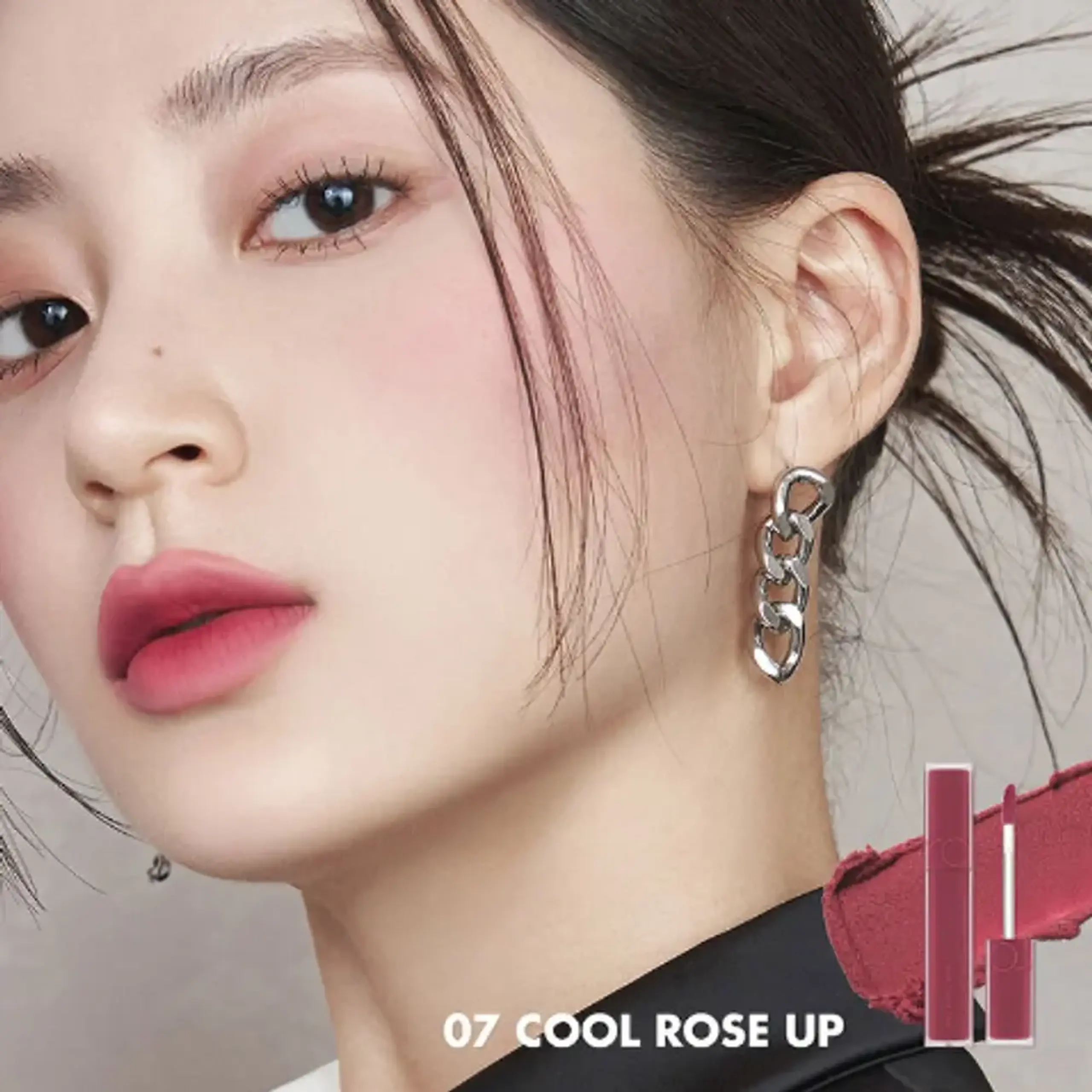 Tint de buze cu efect mat Rom&Nd Blur Fudge Tin 07 Cool Rose Up #4514