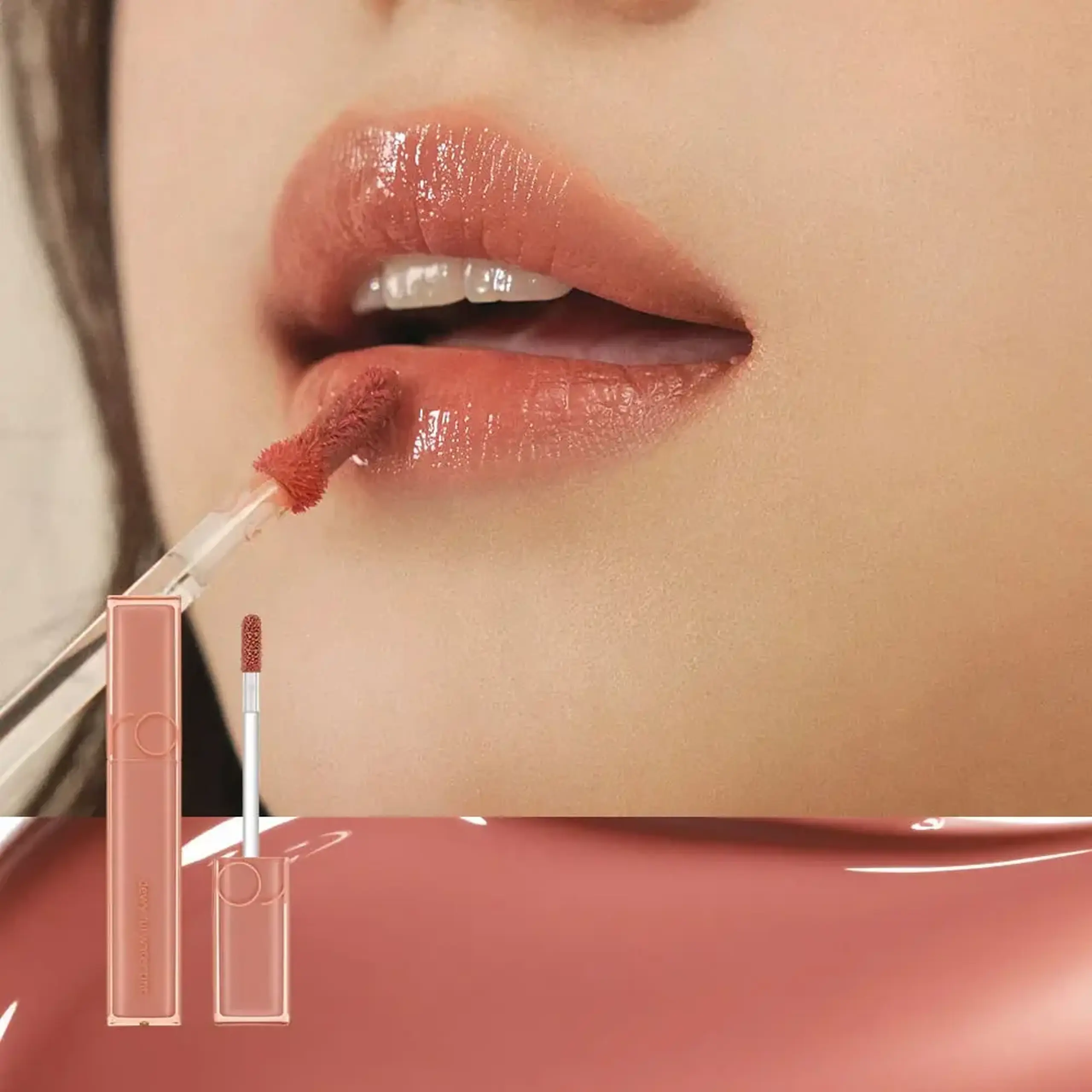 Tint de buze cu efect strălucitor Rom&nd Dewyful Water Tint #12 Canyon 5g