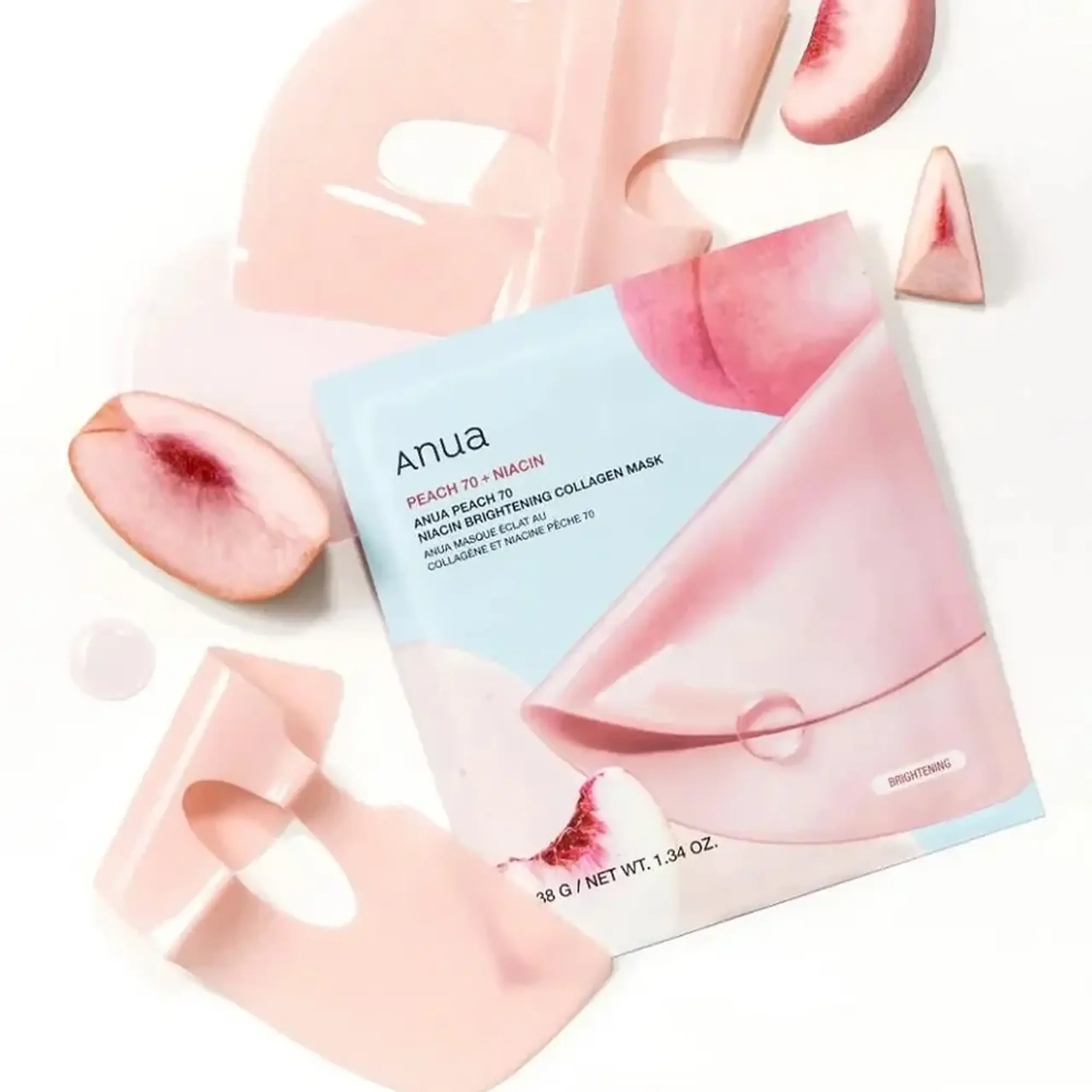 Mască hidrogel ANUA Peach 70 Niacin Brightening Collagen Mask