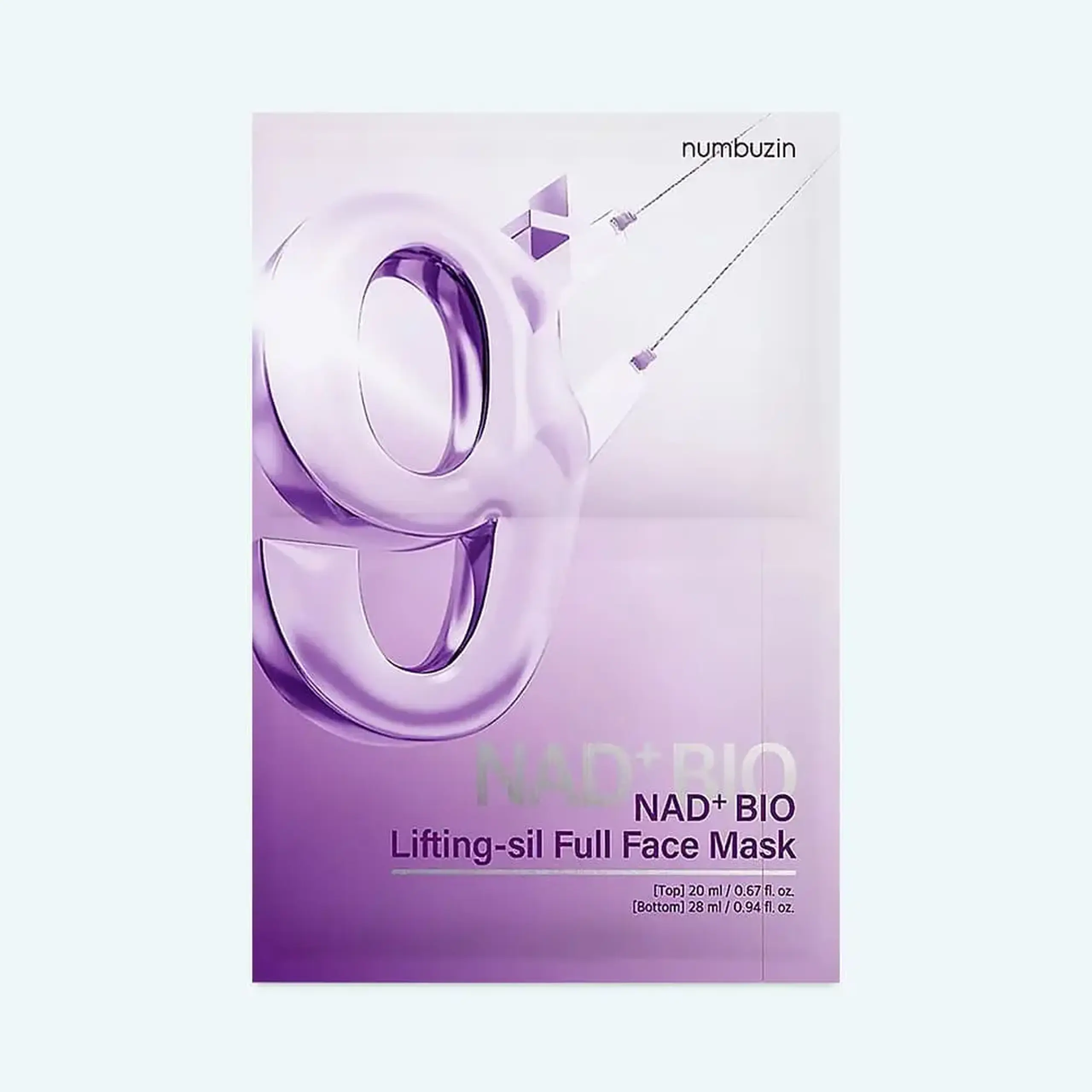 Mască de lifting cu acțiune dublă Numbuzin No.9 NAD Bio Lifting Full Cover Facial Mask (+GWP)