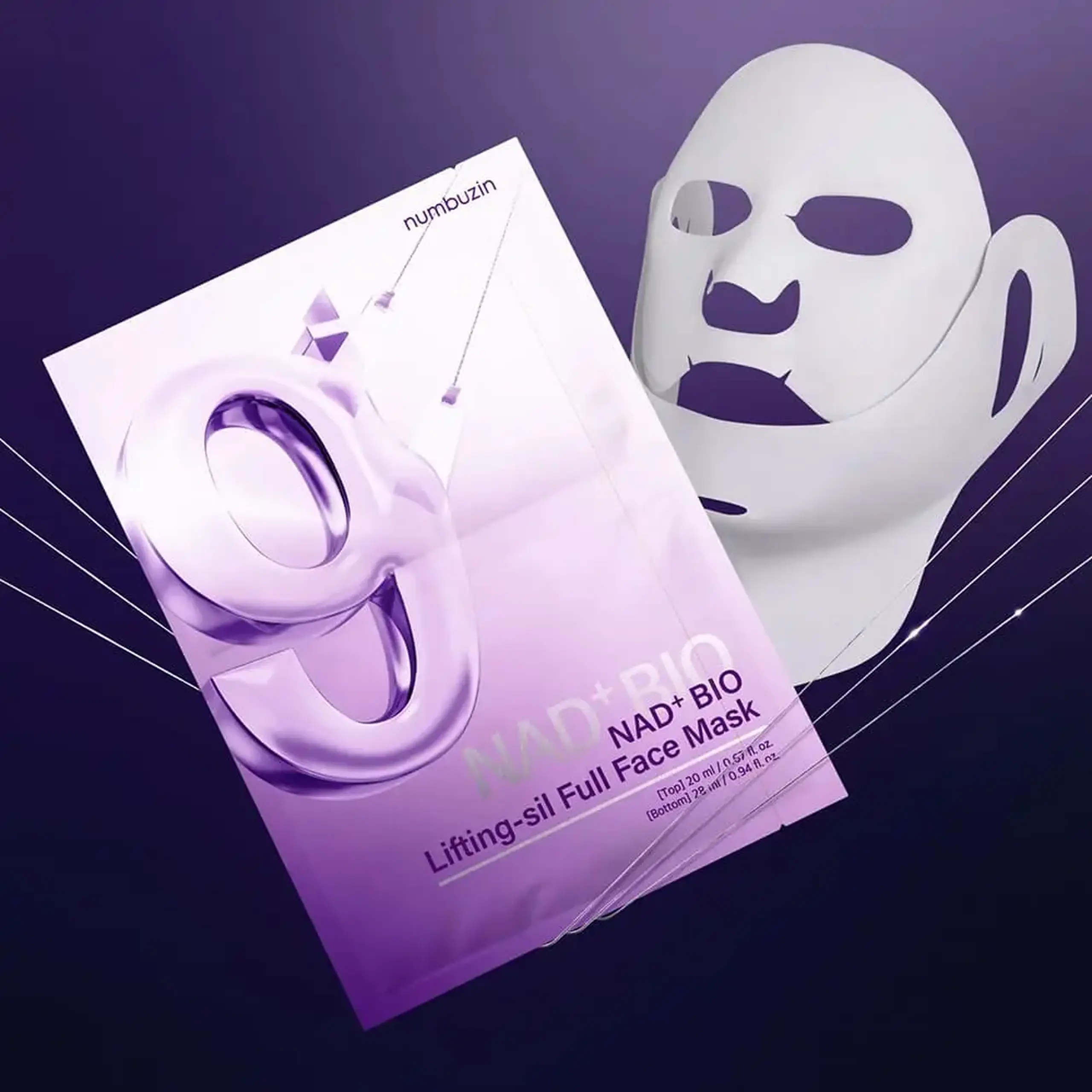 Mască de lifting cu acțiune dublă Numbuzin No.9 NAD Bio Lifting Full Cover Facial Mask (+GWP)